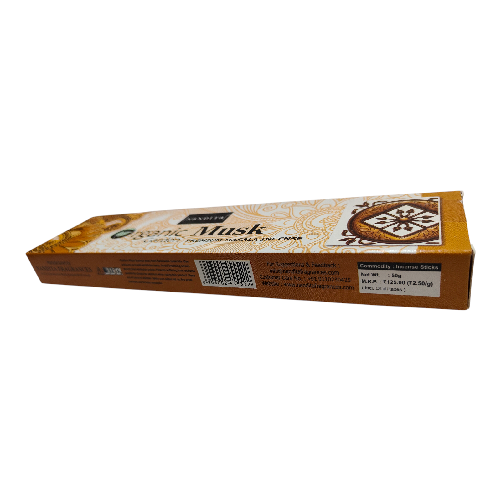 Nandita Organic Musk Garden Premium Masala Incense - Natural Kasturi Aroma Agarbatti for Meditation & Pooja