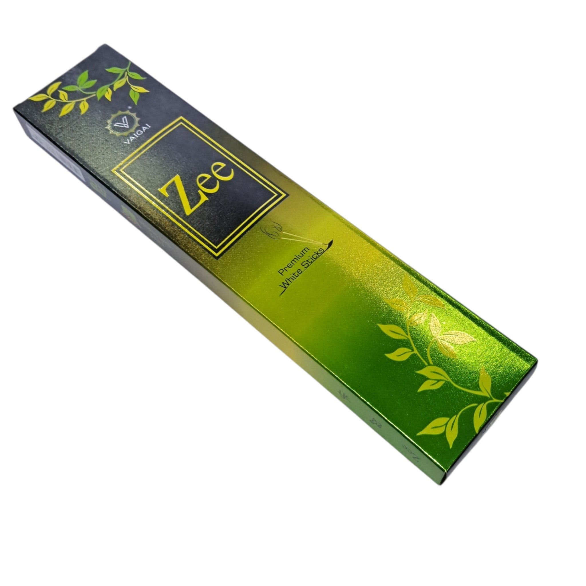 Vaigai Zee Premium White Sticks - Rich Charcoal-free incense for Pooja rituals