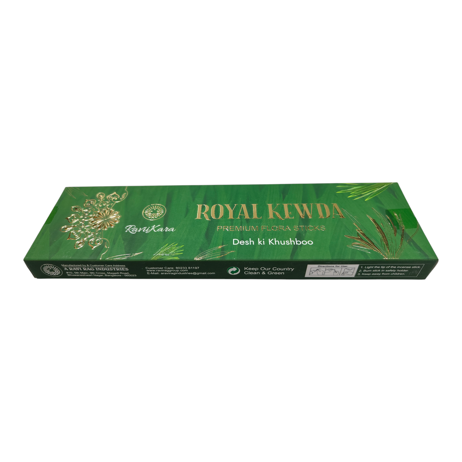 Ravikara Royal Kewda  Premium Flora Sticks - Desh Ki Khushboo