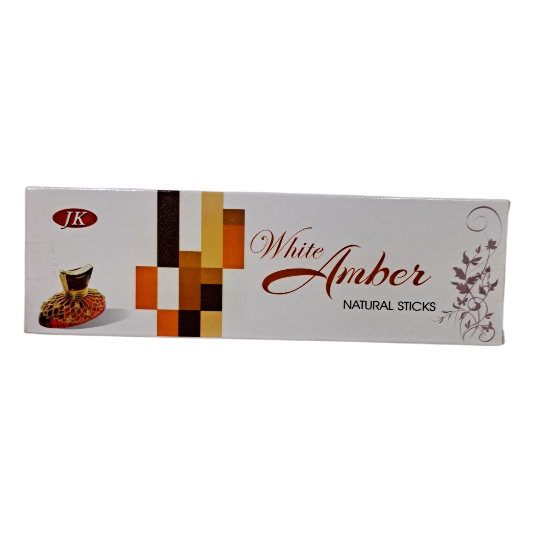 JK White Amber Natural Sticks - Natural Incense for Pooja and Yoga