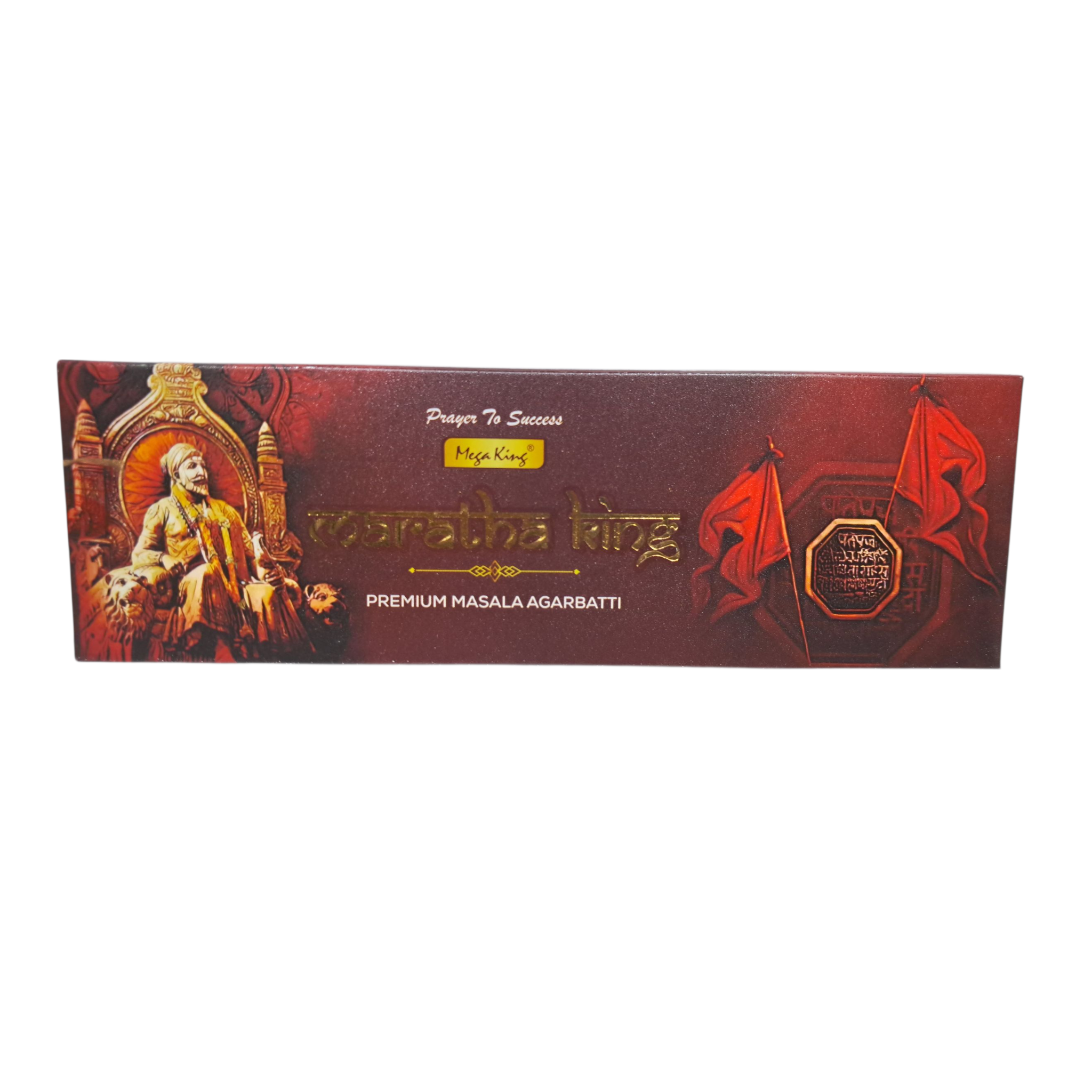 Mega Maratha King Premium Masala Agarbatti - Hand-Rolled Incense Sticks for Pooja, Meditation & Home Freshness