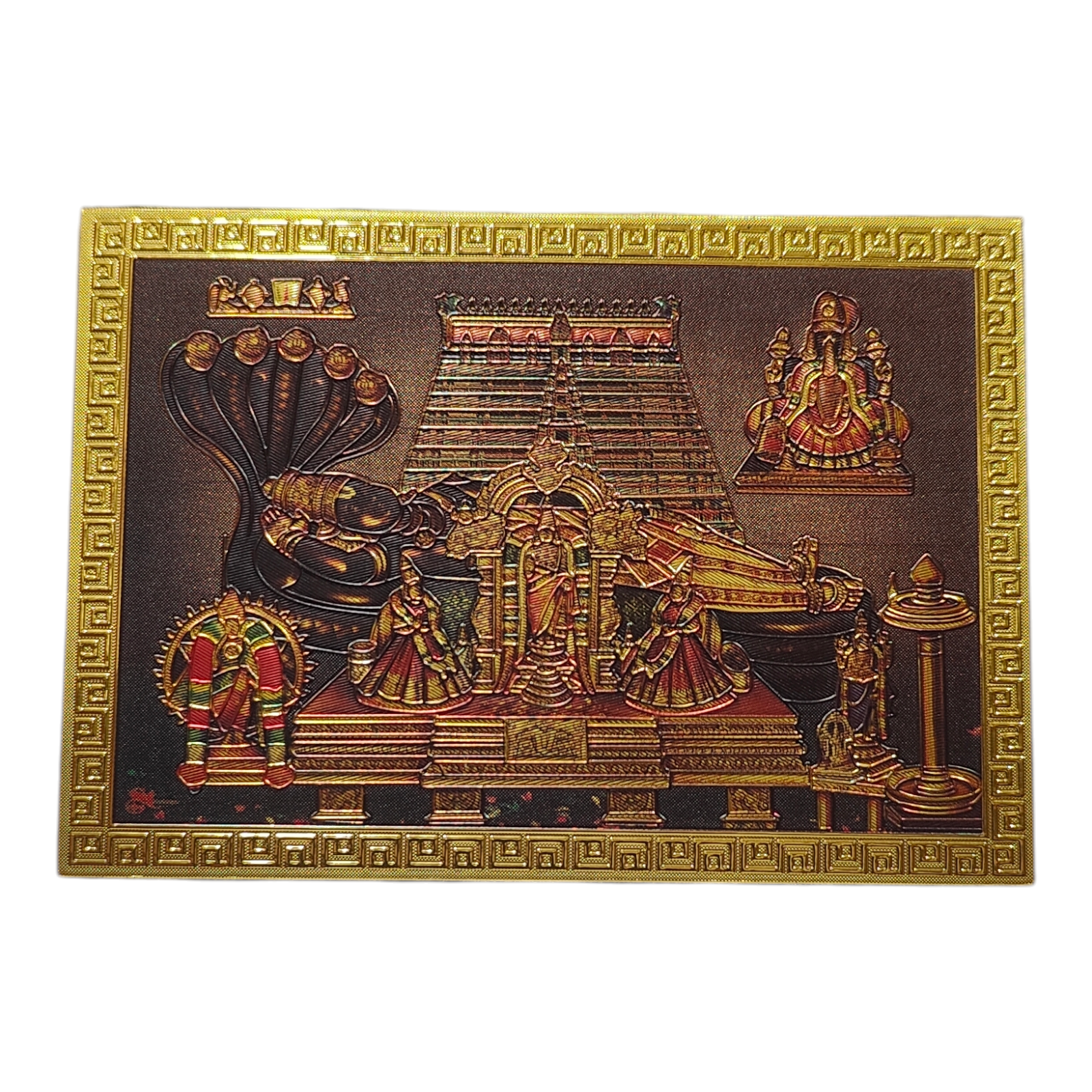 Sri Rangam Moolavar Ranganathar and Urchavar Namperumal with  Temple Raja Gopuram Photo Magnet - Spiritual Return Gift