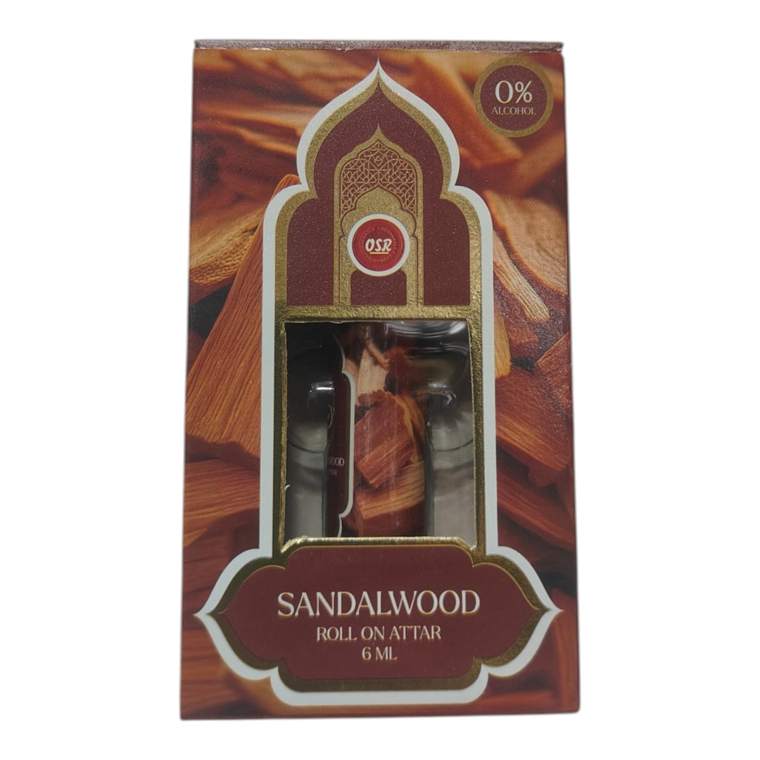 OSR Sandalwood  Roll on Attar 6 ml - Alcohol-free concentrated perfume oil