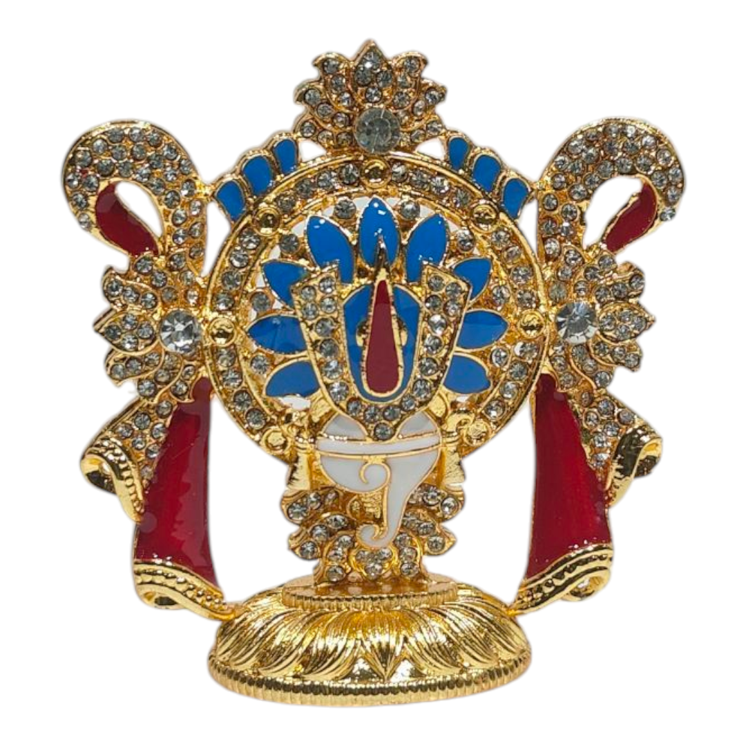 Thiruman Shanku & Chakram 3 in 1 Stone Art Décor  – Home, Car Décor & Spiritual Gift