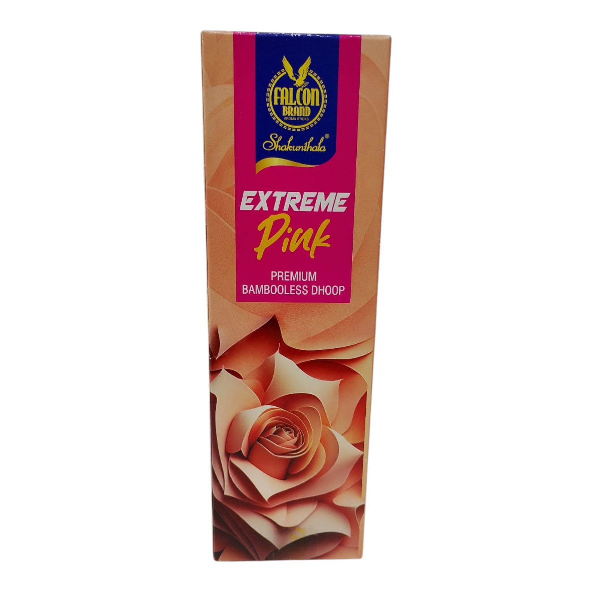 Falcon Brand Extreme Pink Premium Bambooless Dhoop Sticks - 100% Charcoal Free -