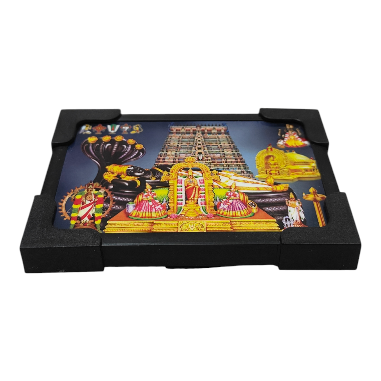 Sri Ranganatha Swami Photo Frame Table Showpiece 4 x 3 inch - Home Décor & Spiritual Gifting
