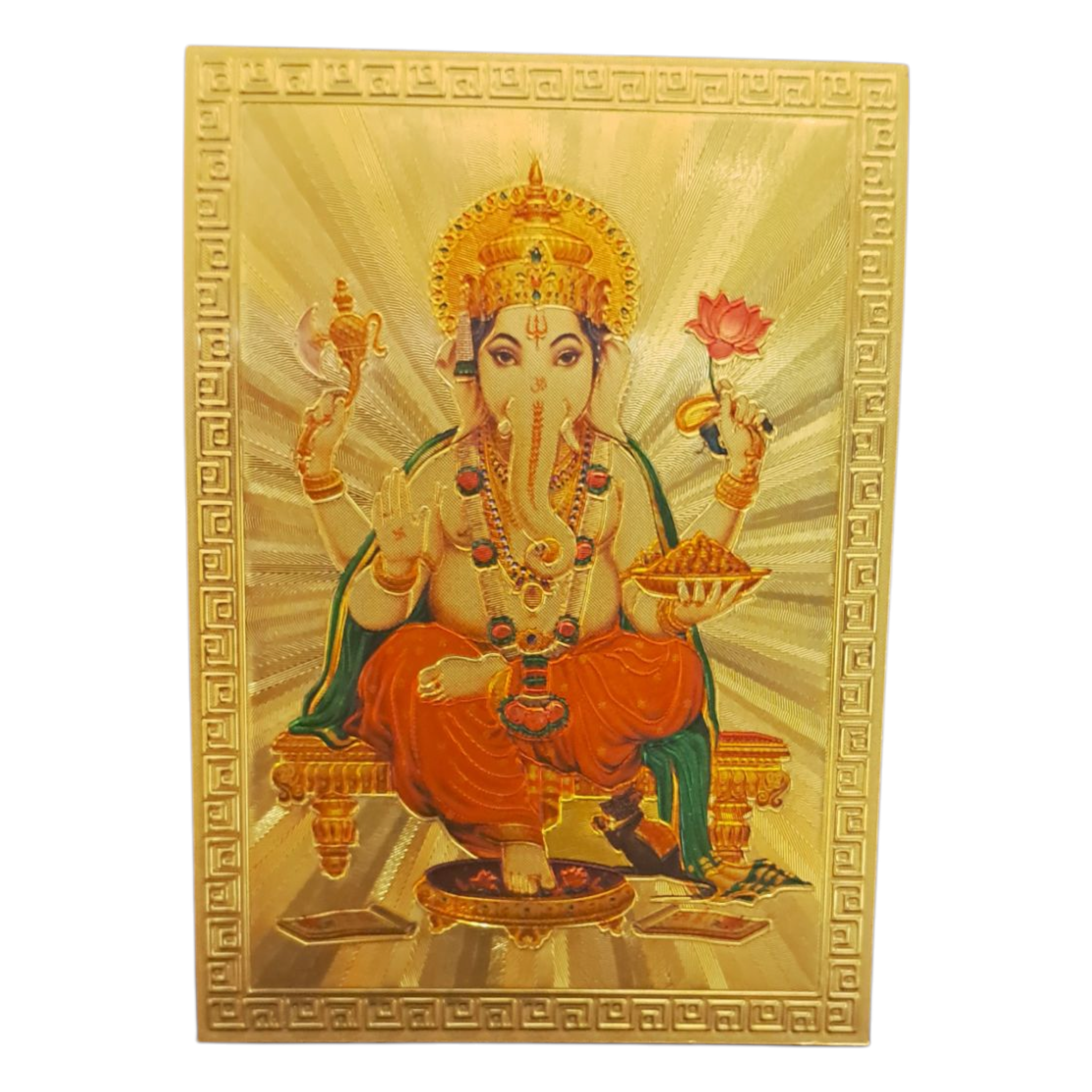 Chowki Ganesha Fridge Magnet 6.25 X 8.5 Cms