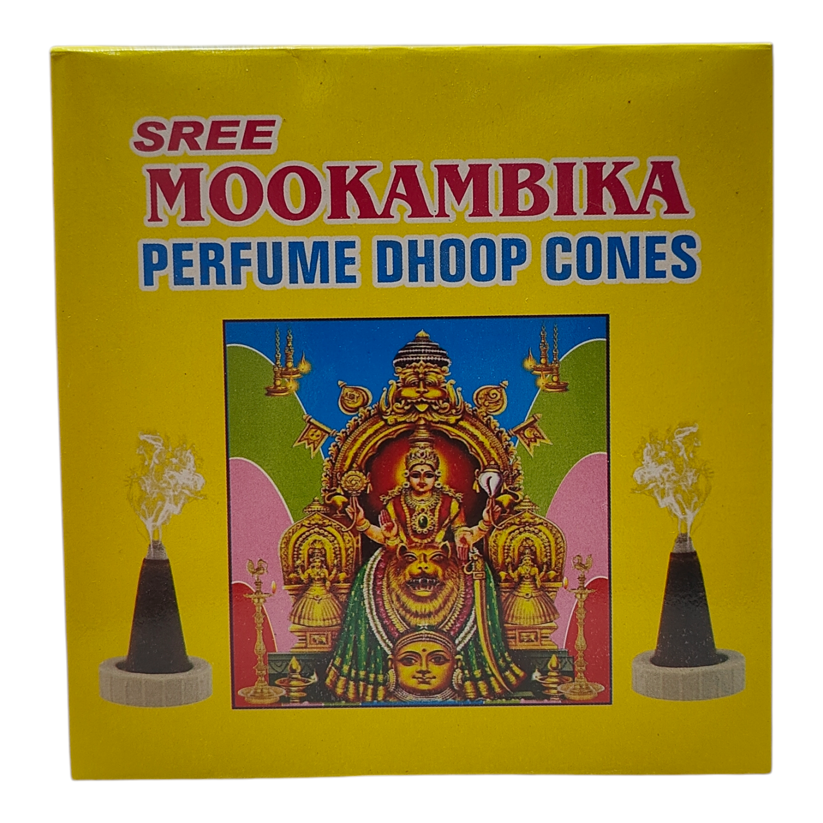 Sree Mookambika Perfume Dhoop Cones - traditional Indian Aroma - 50 pieces Box