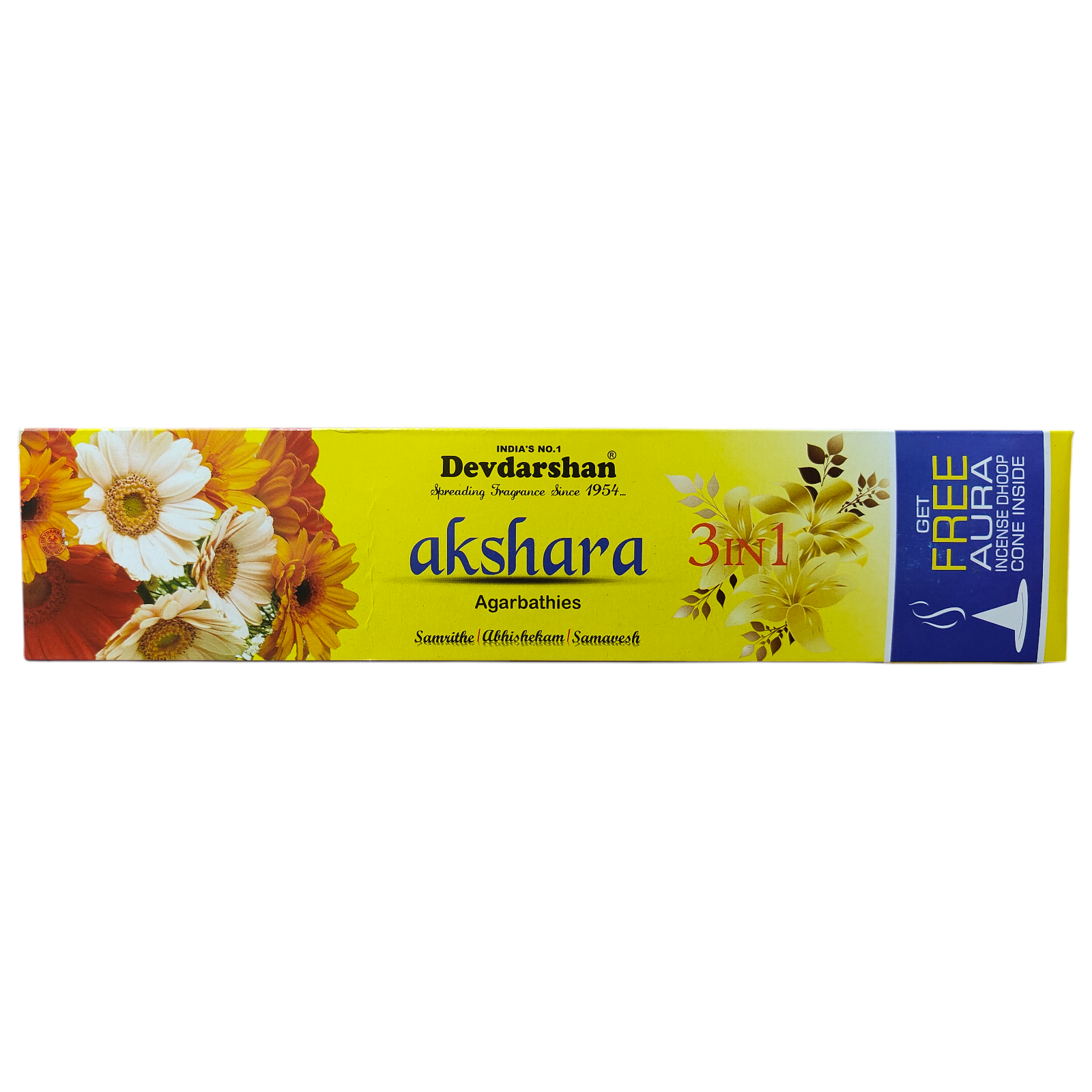 DevDarshan Akshara 3 In 1 Agarbathies - spiritual and lifestyle use