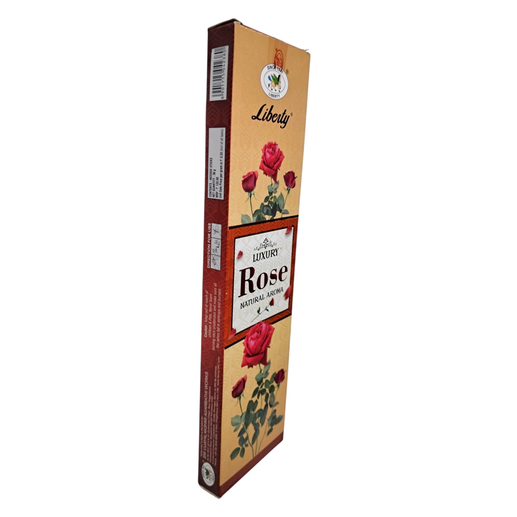 Liberty Luxury Rose Natural Aroma Incense Sticks - a luxurious Garden Fresh fragrance