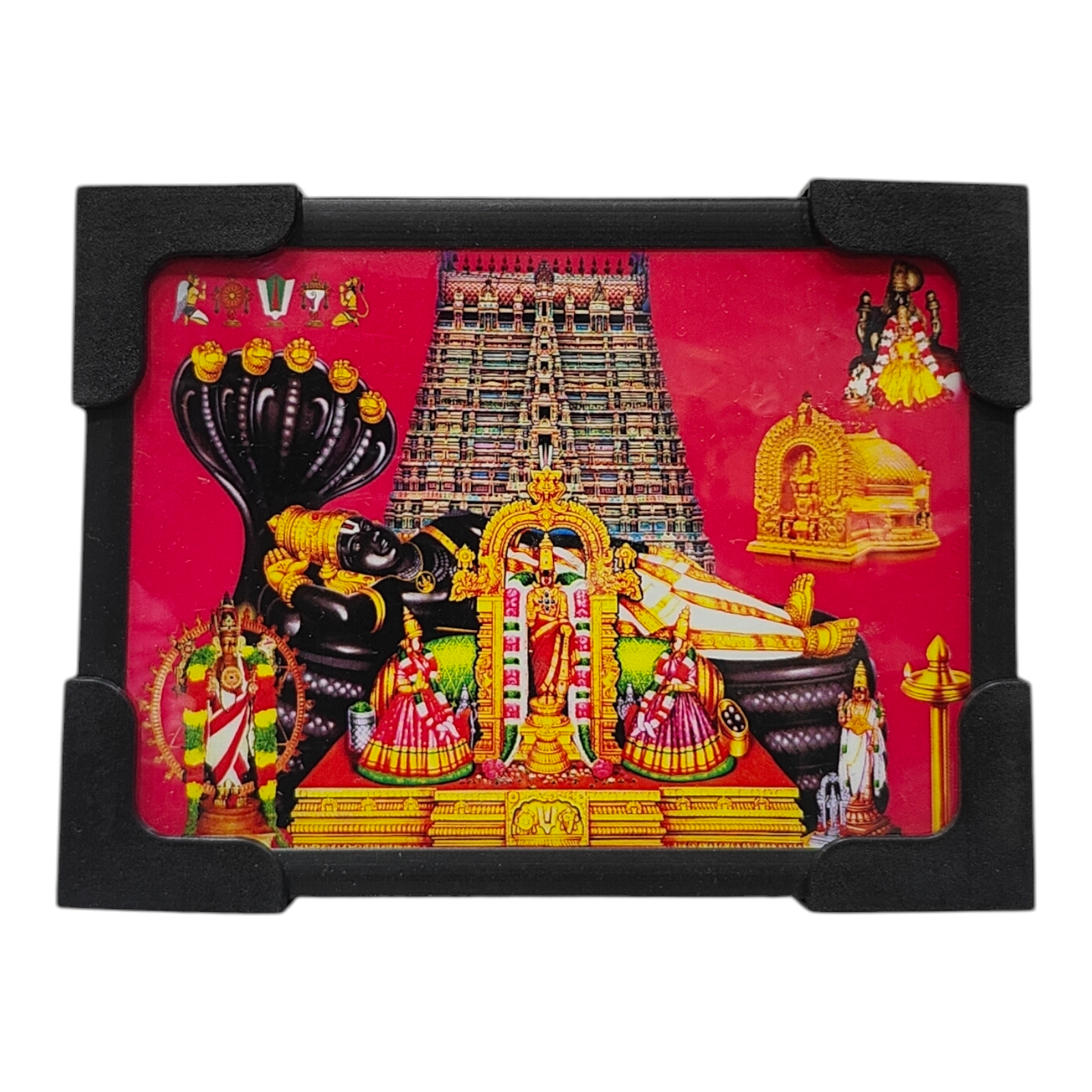 Sri Ranganatha Swami Photo Frame Table Showpiece 4 x 3 inch - Home Décor & Spiritual Gifting