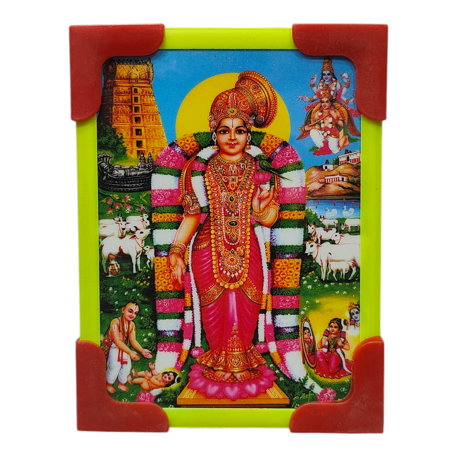 Srivilliputhur Andal Photo Frame Table Top Showpiece 4 x 3 inch - Home Décor & Thiruppavai Utsav Gifting