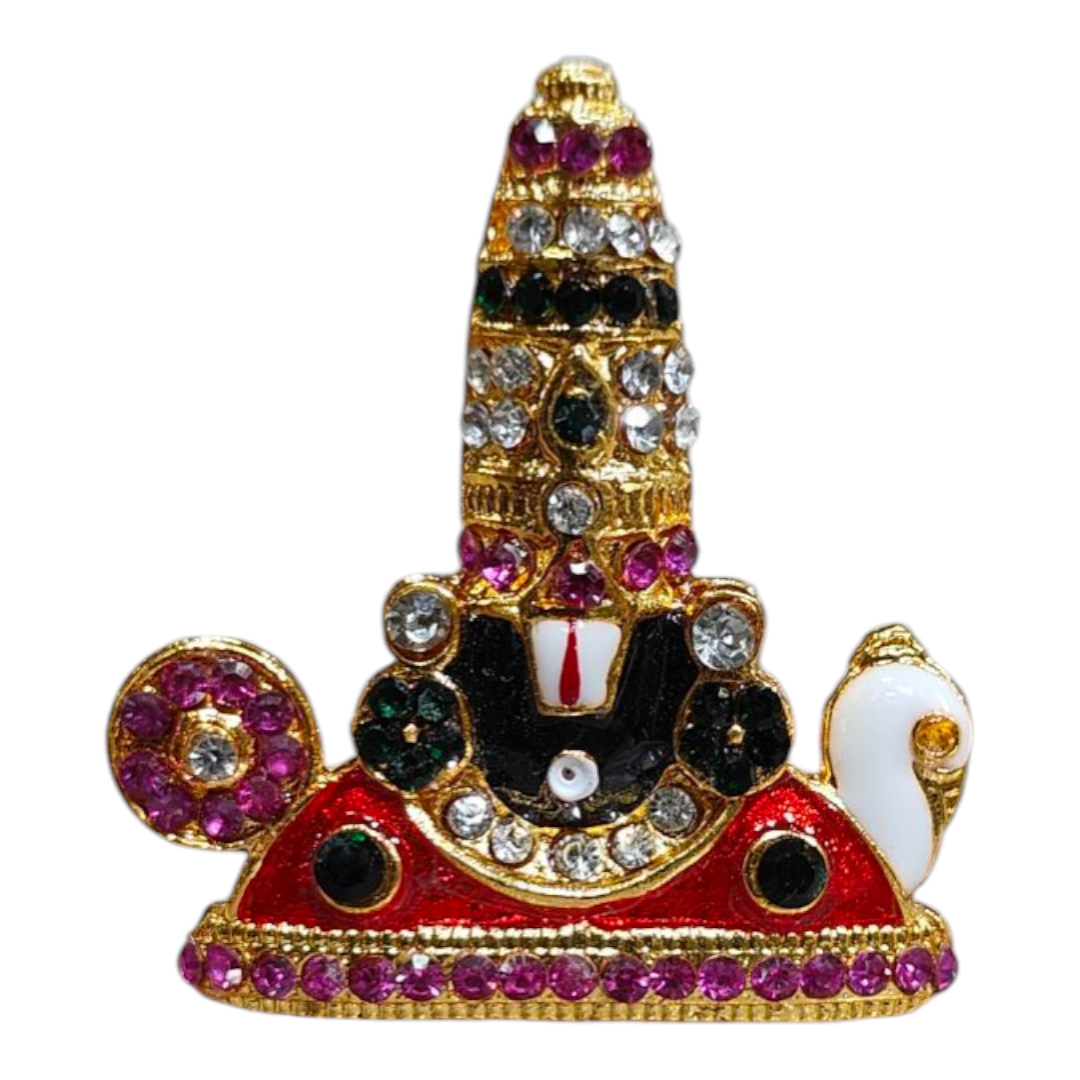 Sri Balaji Holy Face Stone art work Car Dashboard show piece - Pooja Worship & spiritual Gift