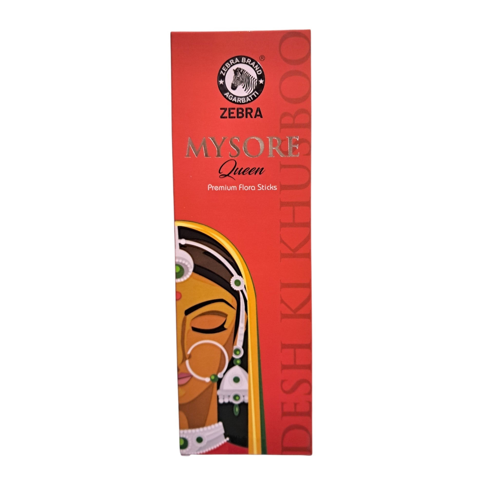 Zebra Mysore Queen Premium Flora Sticks  - Natural Fragrance Incense for Pooja & Meditation