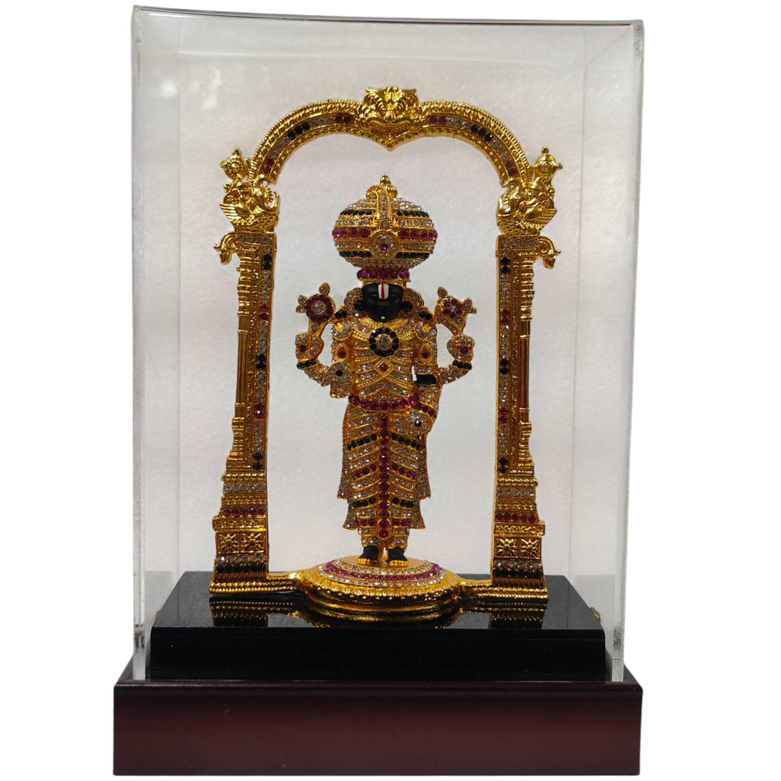 Tirupati  Balaji White colour Stone Work Decorative Fibre  Idol for Home & Spiritual decorative and devotional Show Piece 7 inches