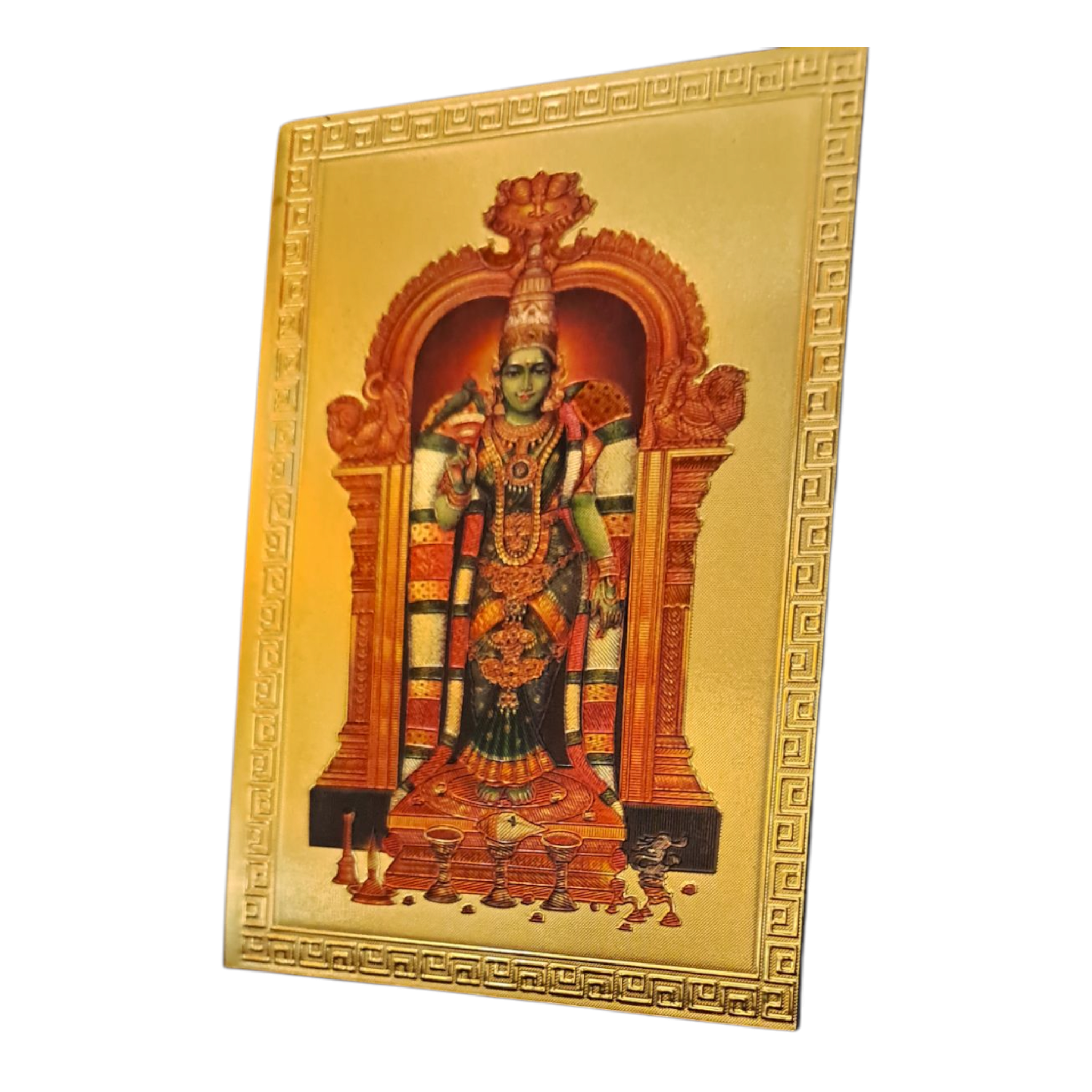 Madurai Meenakshi Fridge Magnet Temple Souvenir & Divine Décor 6.25 X 8.5 Cms