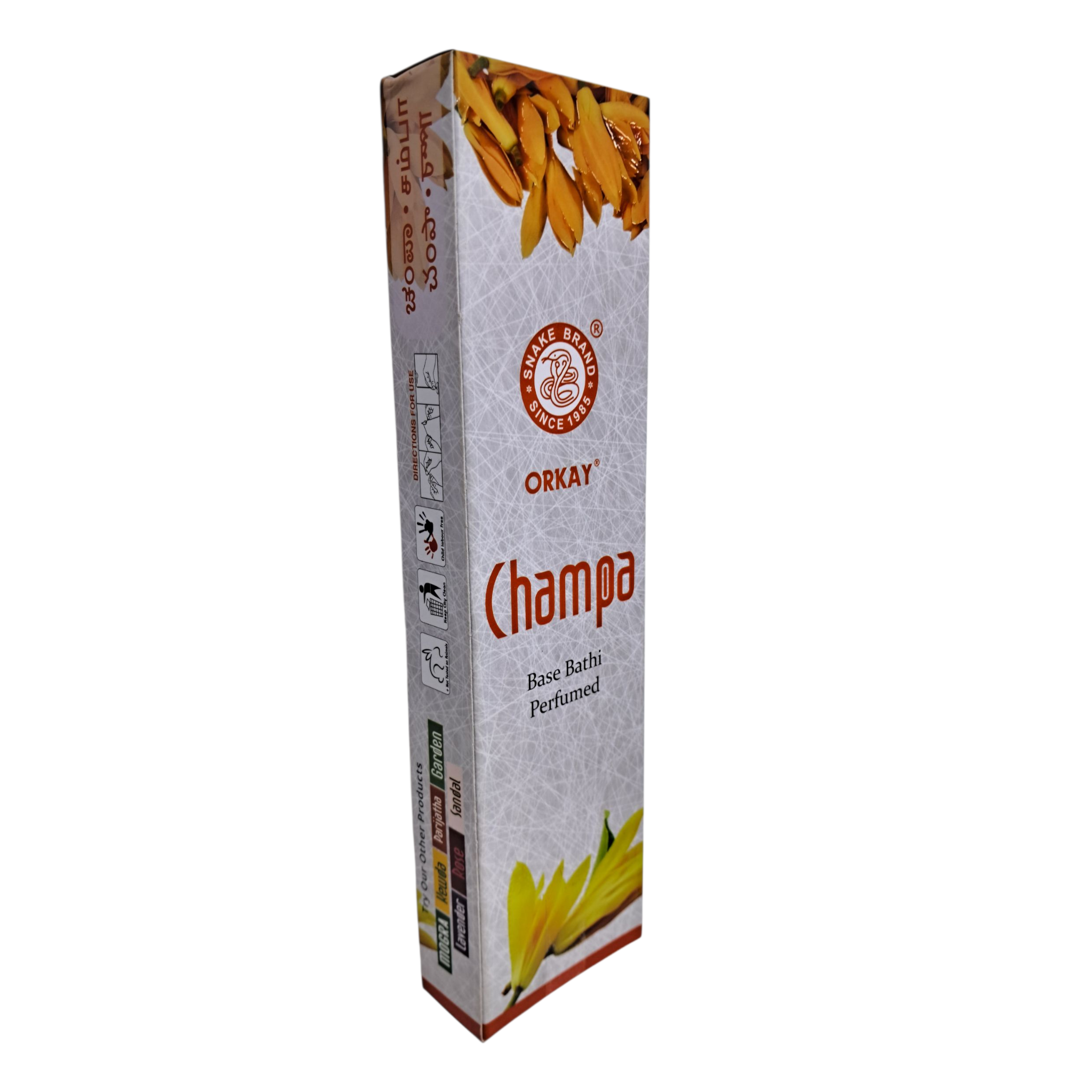 Orkay Champa Perfumed Base Bathi - Rich & Long-Lasting Magic Floral Fragrance for Pooja & Celebrations
