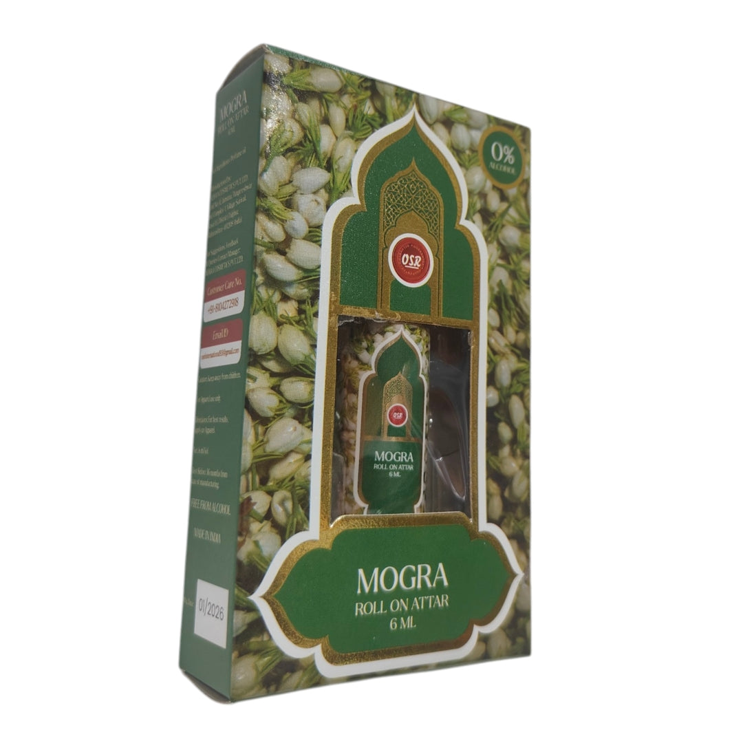 OSR Mogra Roll On Attar 6 ml - refined and refreshing fragrance