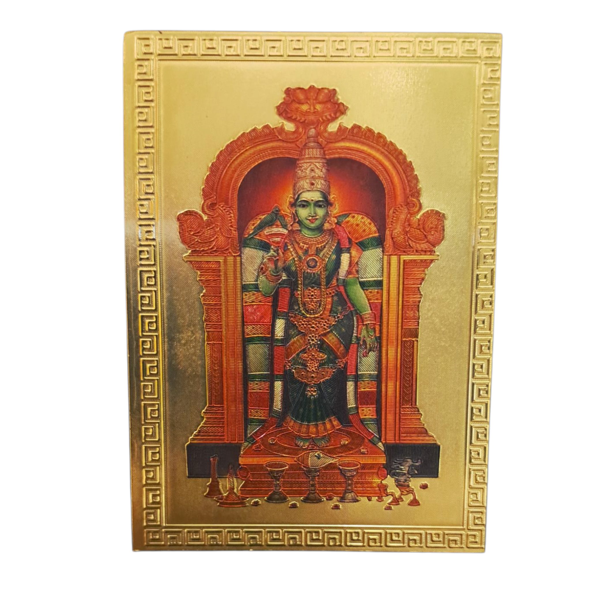 Madurai Meenakshi Fridge Magnet Temple Souvenir & Divine Décor 6.25 X 8.5 Cms