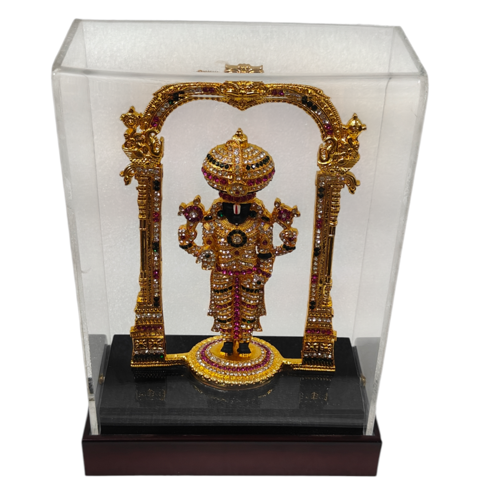 Tirupati  Balaji White colour Stone Work Decorative Fibre  Idol for Home & Spiritual decorative and devotional Show Piece 7 inches