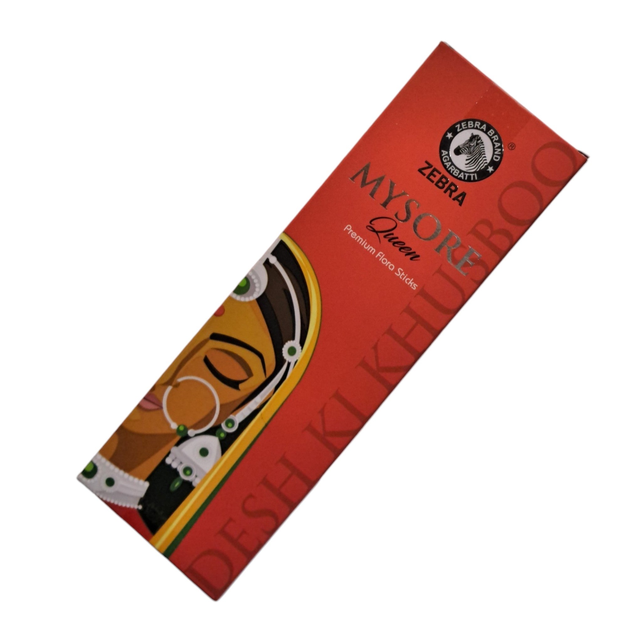 Zebra Mysore Queen Premium Flora Sticks  - Natural Fragrance Incense for Pooja & Meditation