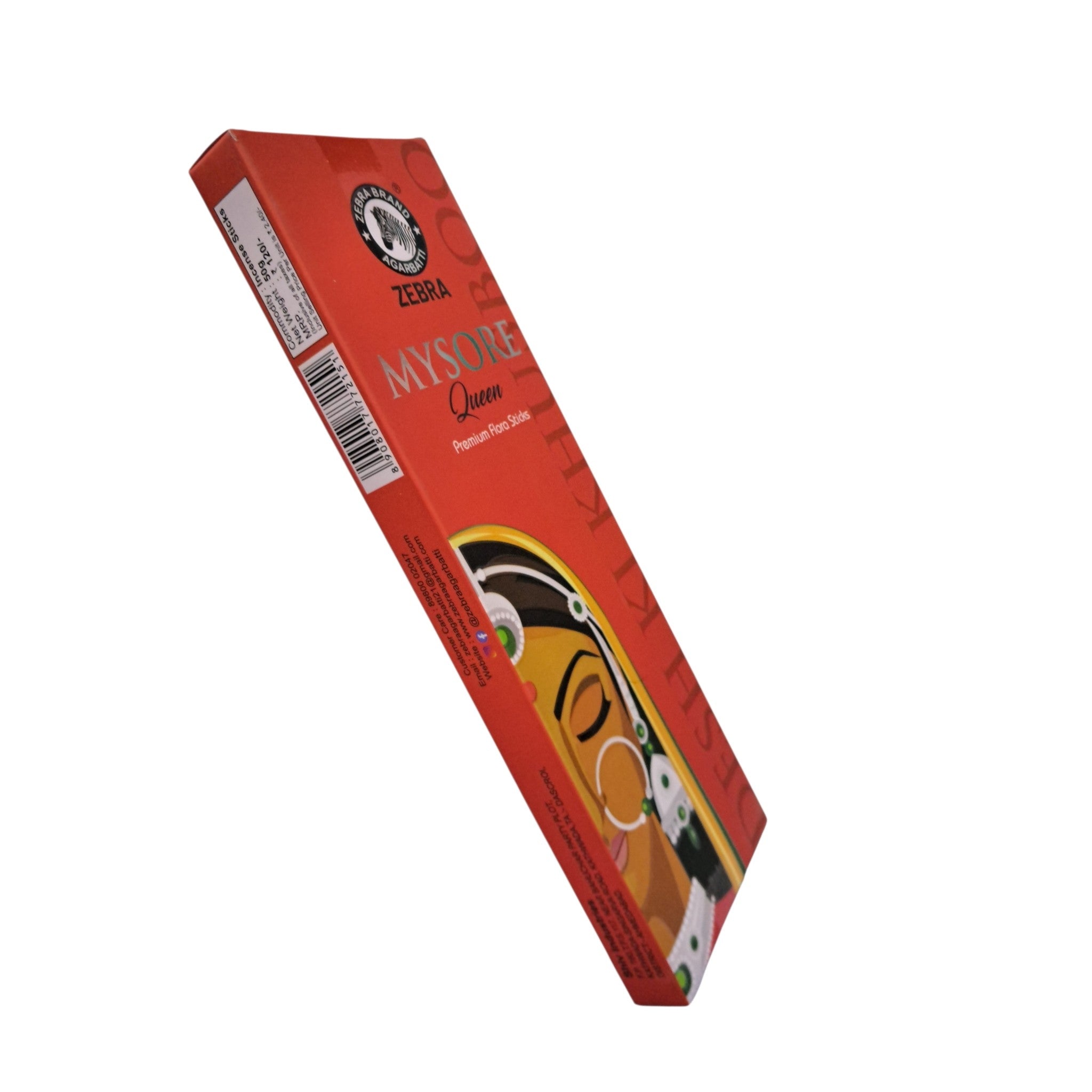 Zebra Mysore Queen Premium Flora Sticks  - Natural Fragrance Incense for Pooja & Meditation