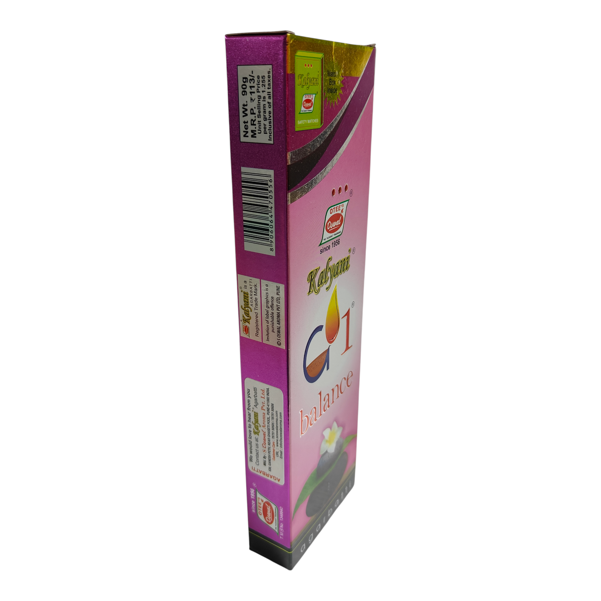 OTEE Oswal Kalyani G1 Balance Agarbatti -– Premium Long Lasting Incense Sticks