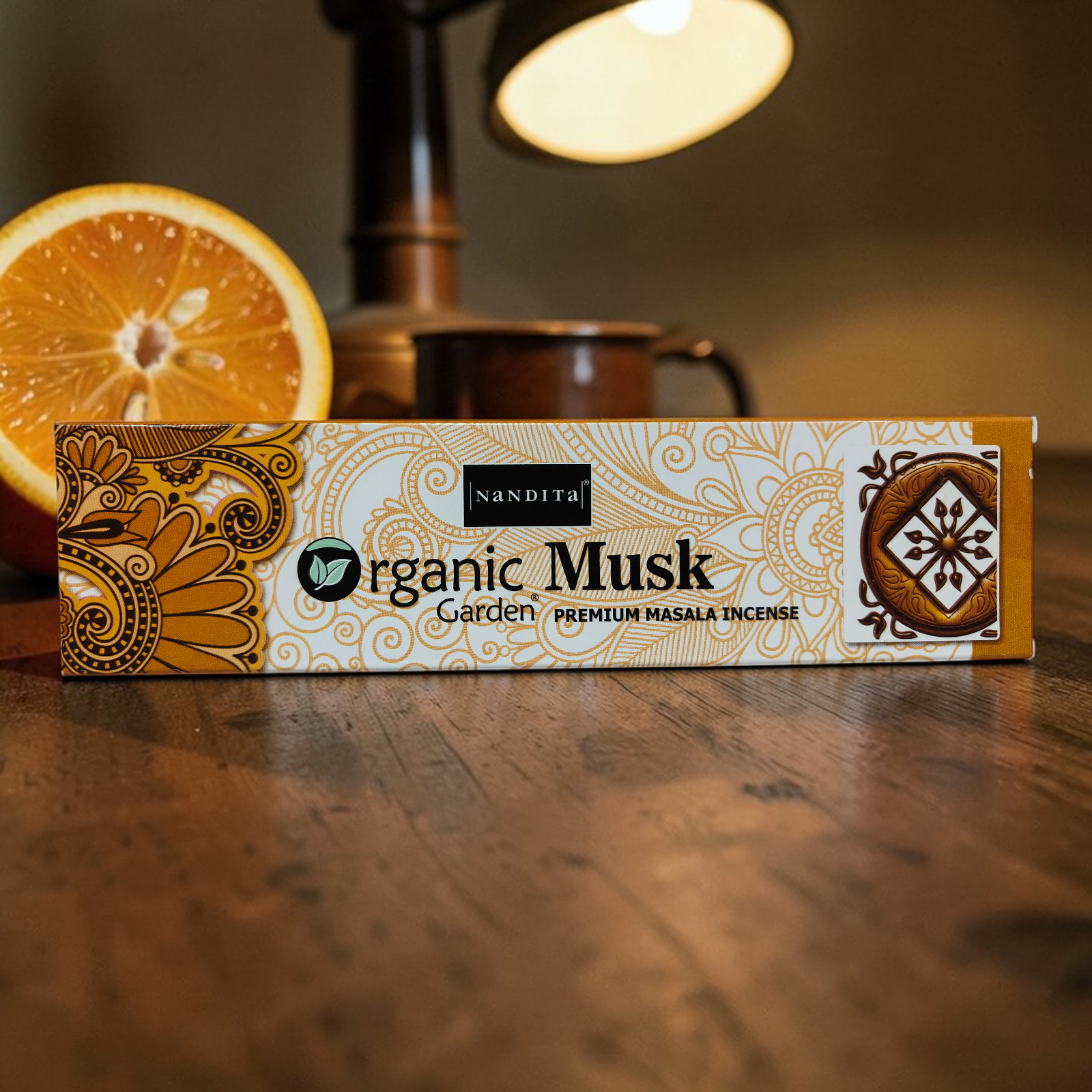 Nandita Organic Musk Garden Premium Masala Incense - Natural Kasturi Aroma Agarbatti for Meditation & Pooja
