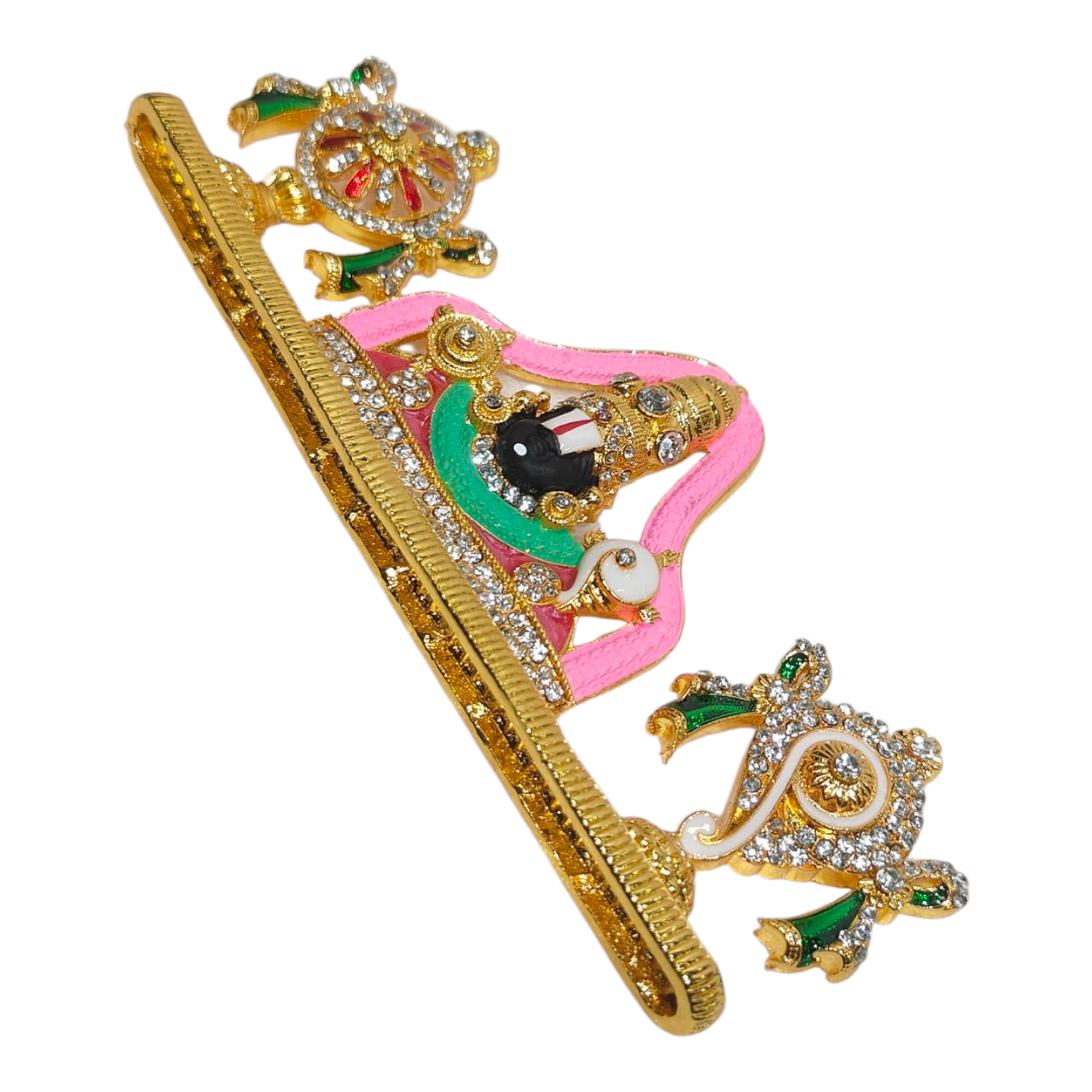 Srinivasa Perumal Stone Studded with Shanku Chakram – Home, Car Décor & Spiritual Gift