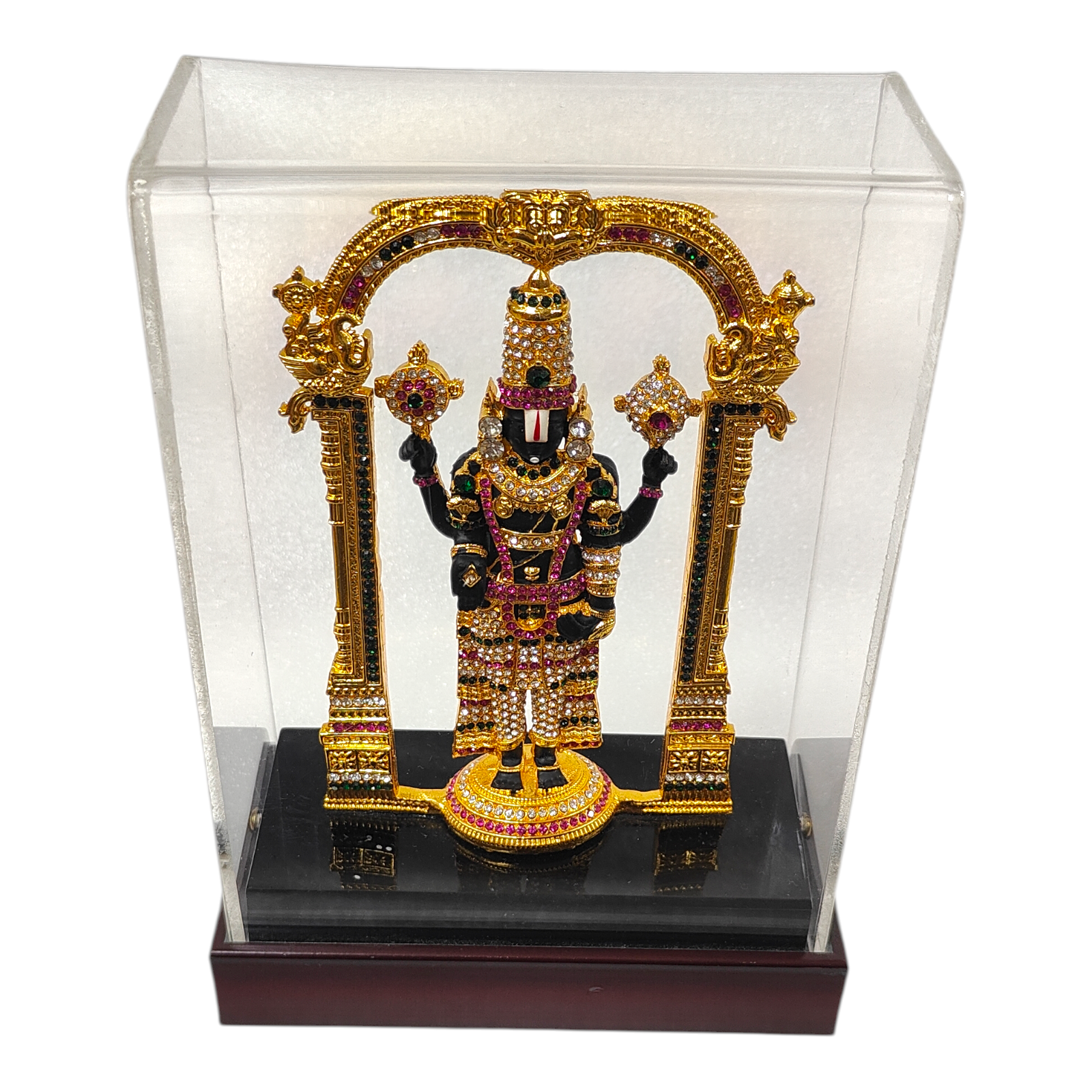 Tirupati  Balaji White colour Stone Work Decorative Fibre  Idol for Home & Spiritual decorative and devotional Show Piece 8 inches