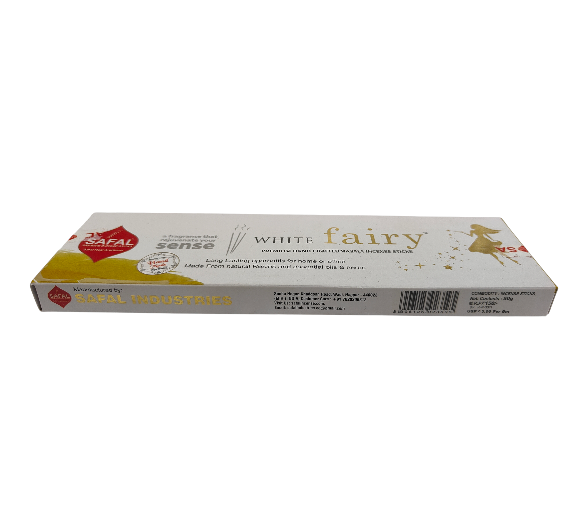 Safal White Fairy Premium Hand Crafted Masala Incense Sticks - Devotional Aroma