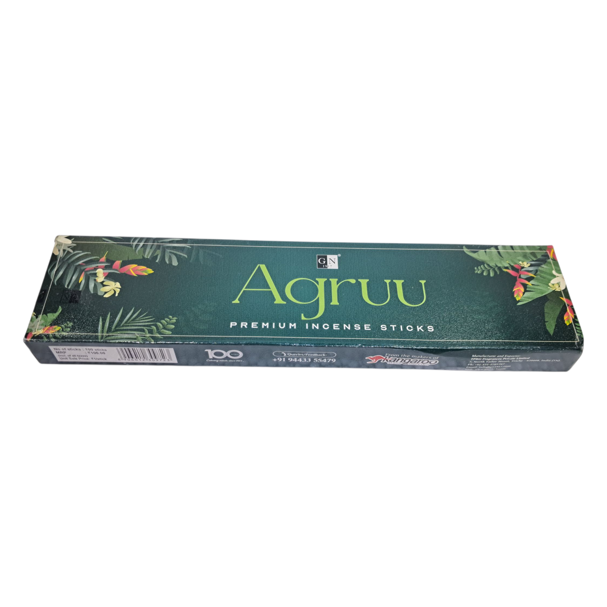 GN Agruu  Premium Incense Sticks - Charcoal-Free Herbal Hand-Rolled Agarbatti for Pooja & Meditation