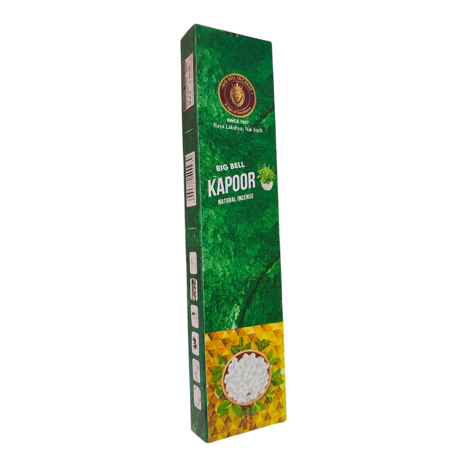 Big Bell Kapoor Natural Incense Stick -Pure Camphor Fragrance Agarbatti for Pooja & Purification