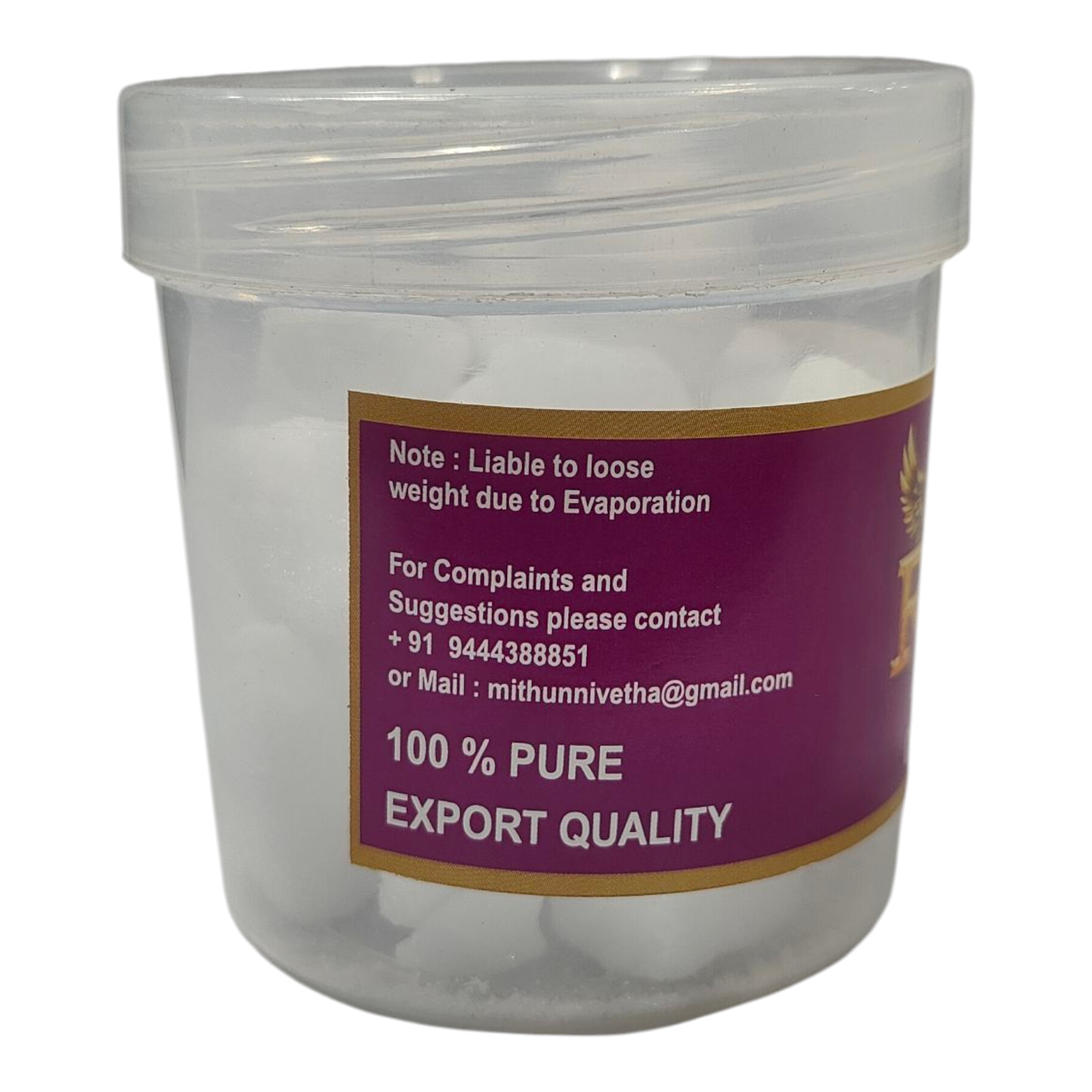 RRR Camphor 50 Grams Katti Karpooram (Solid Camphor) – Pure Natural Camphor for Puja, Aarathi & Temple Rituals