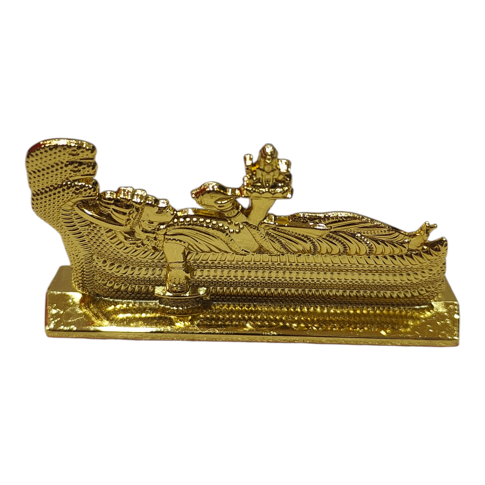 Sri Ranganatha Golden shining Car Dashboard Showpiece -Divine Vishnu Décor & Spiritual Gifting