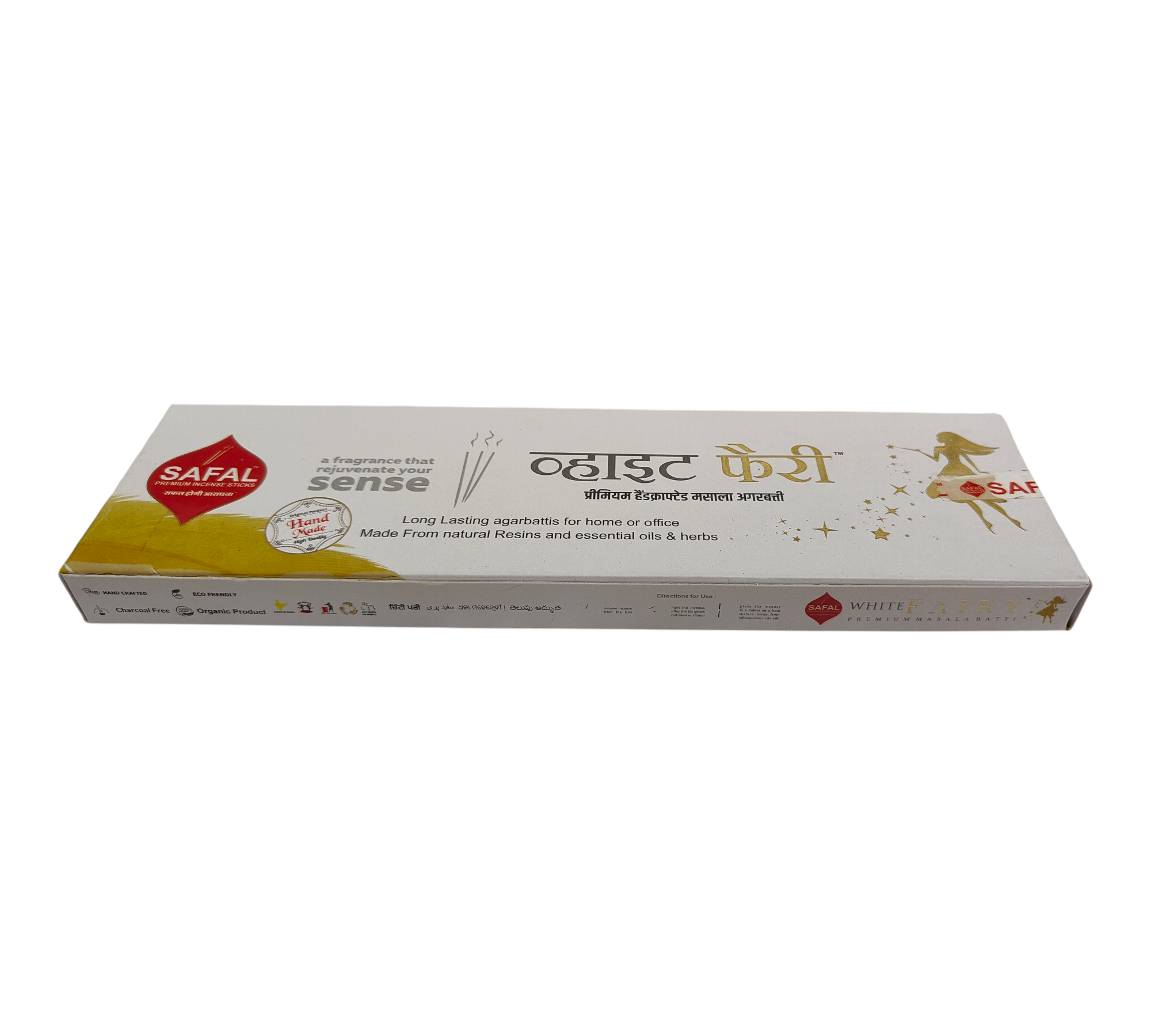 Safal White Fairy Premium Hand Crafted Masala Incense Sticks - Devotional Aroma