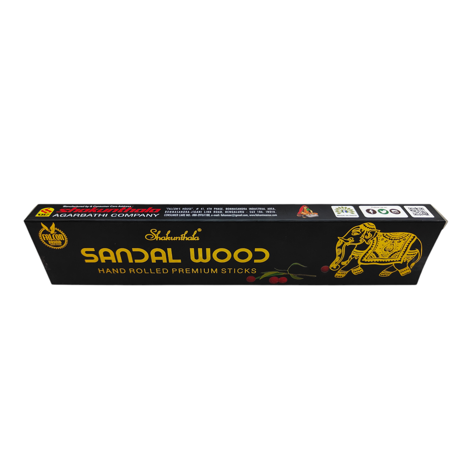 Shakunthala  Sandal Wood Hand Rolled Premium Sticks - Traditional Chandan Agarbatti for Meditation & Pooja