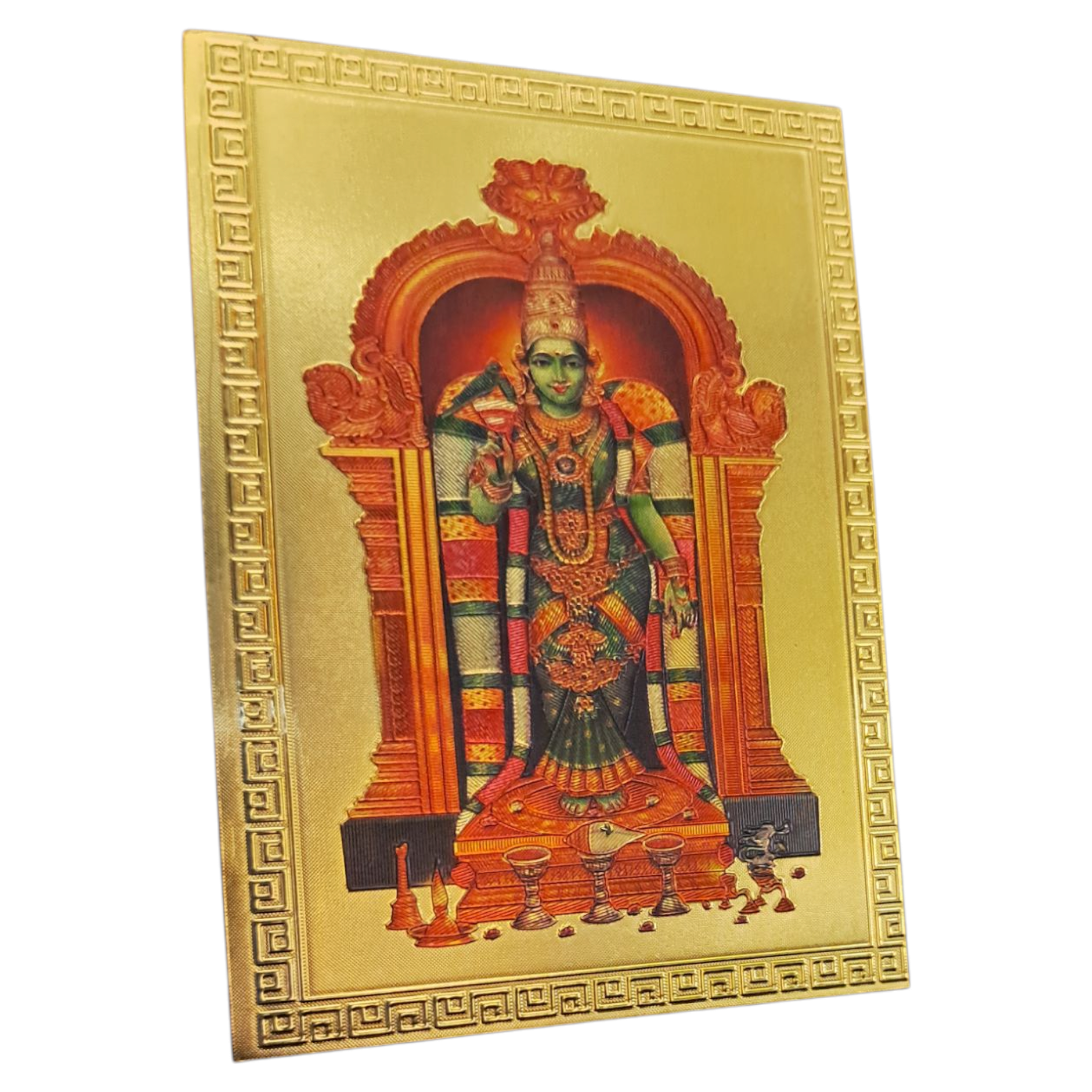 Madurai Meenakshi Fridge Magnet Temple Souvenir & Divine Décor 6.25 X 8.5 Cms