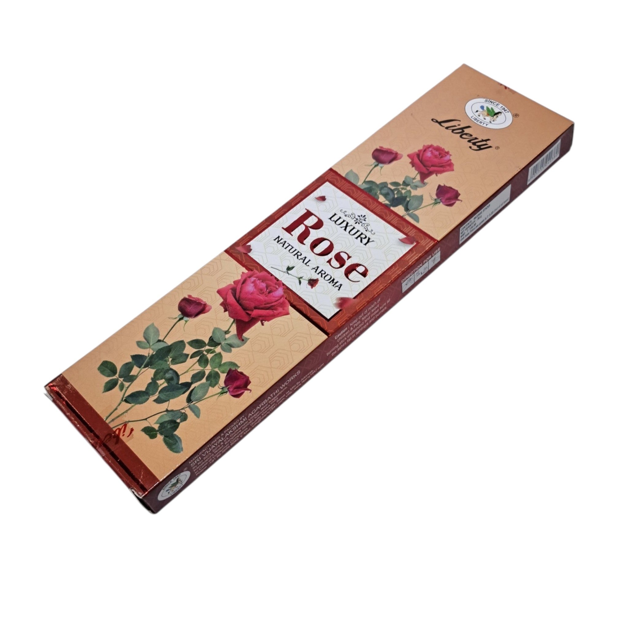 Liberty Luxury Rose Natural Aroma Incense Sticks - a luxurious Garden Fresh fragrance