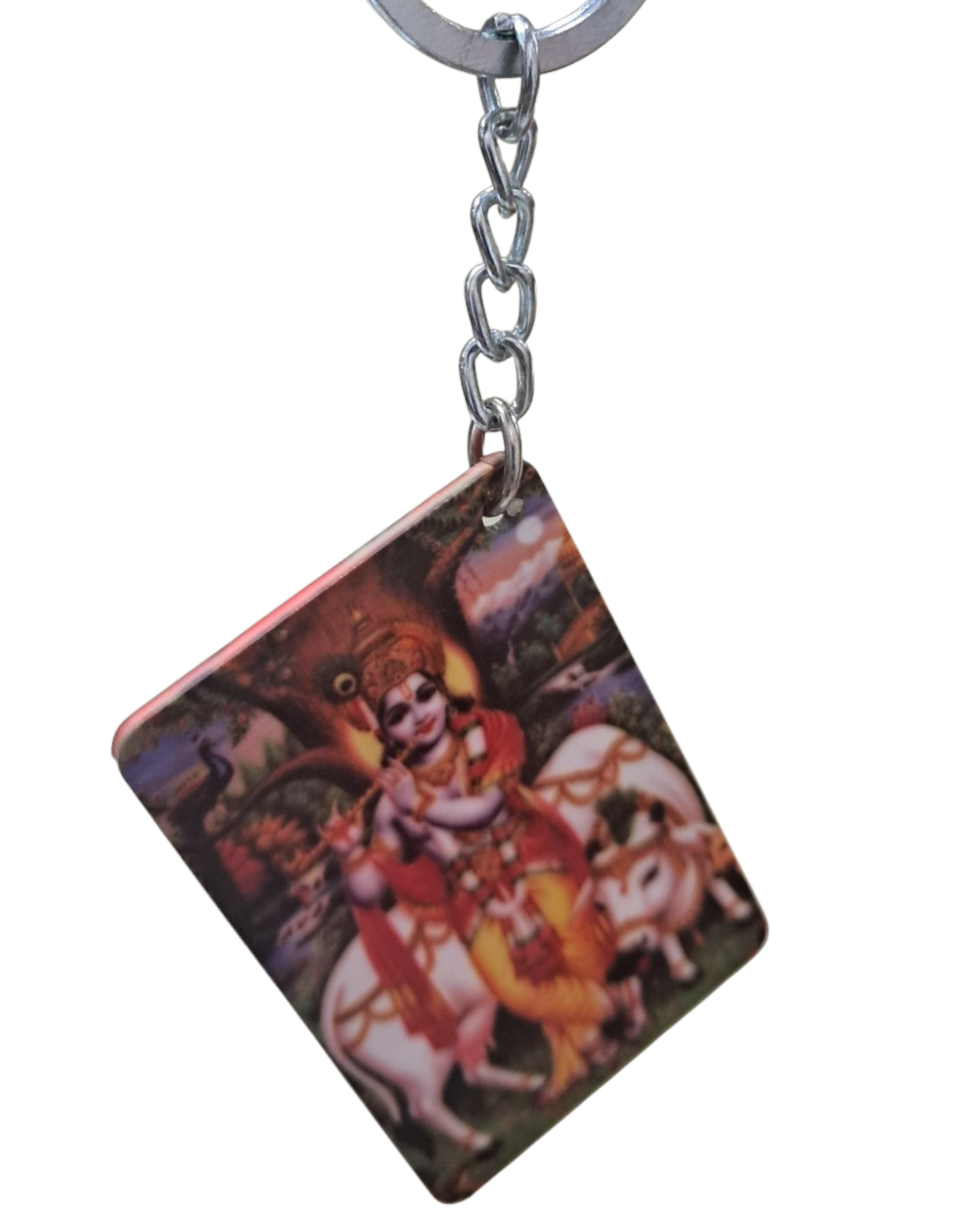 Cow Krishna and Little Krishna Key Chain