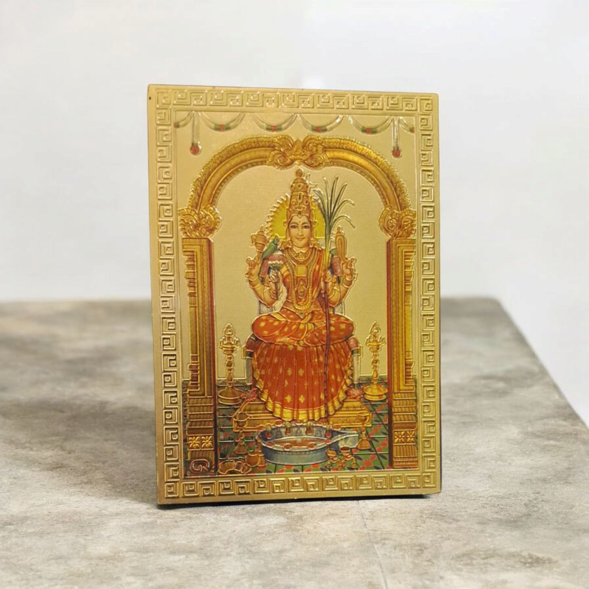 Kamakshi Amman Fridge Magnet Divine Decorative Souvenir 6.25 X 8.5 Cms