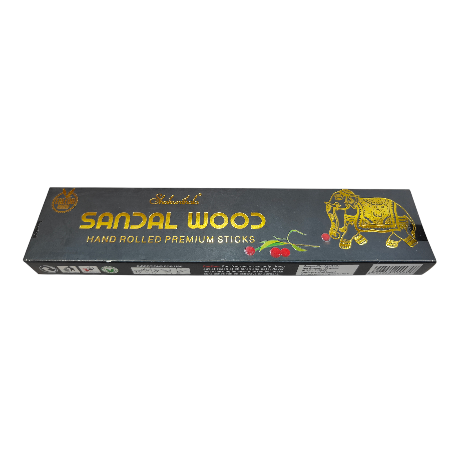Shakunthala  Sandal Wood Hand Rolled Premium Sticks - Traditional Chandan Agarbatti for Meditation & Pooja