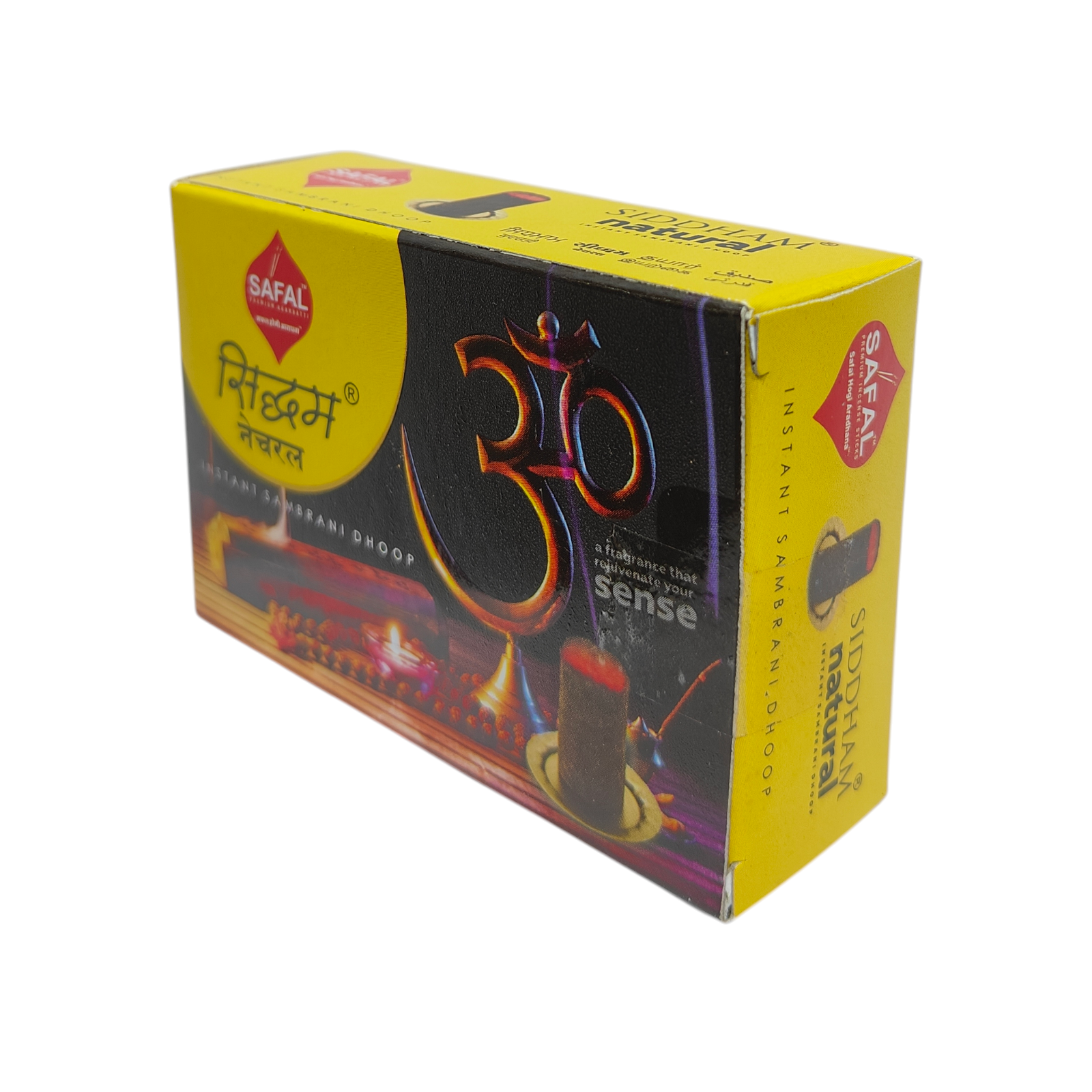 Safal Siddham Natural Instant Sambrani Dhoop - Natural Benzoin Incense for Meditation & Home Fragrance