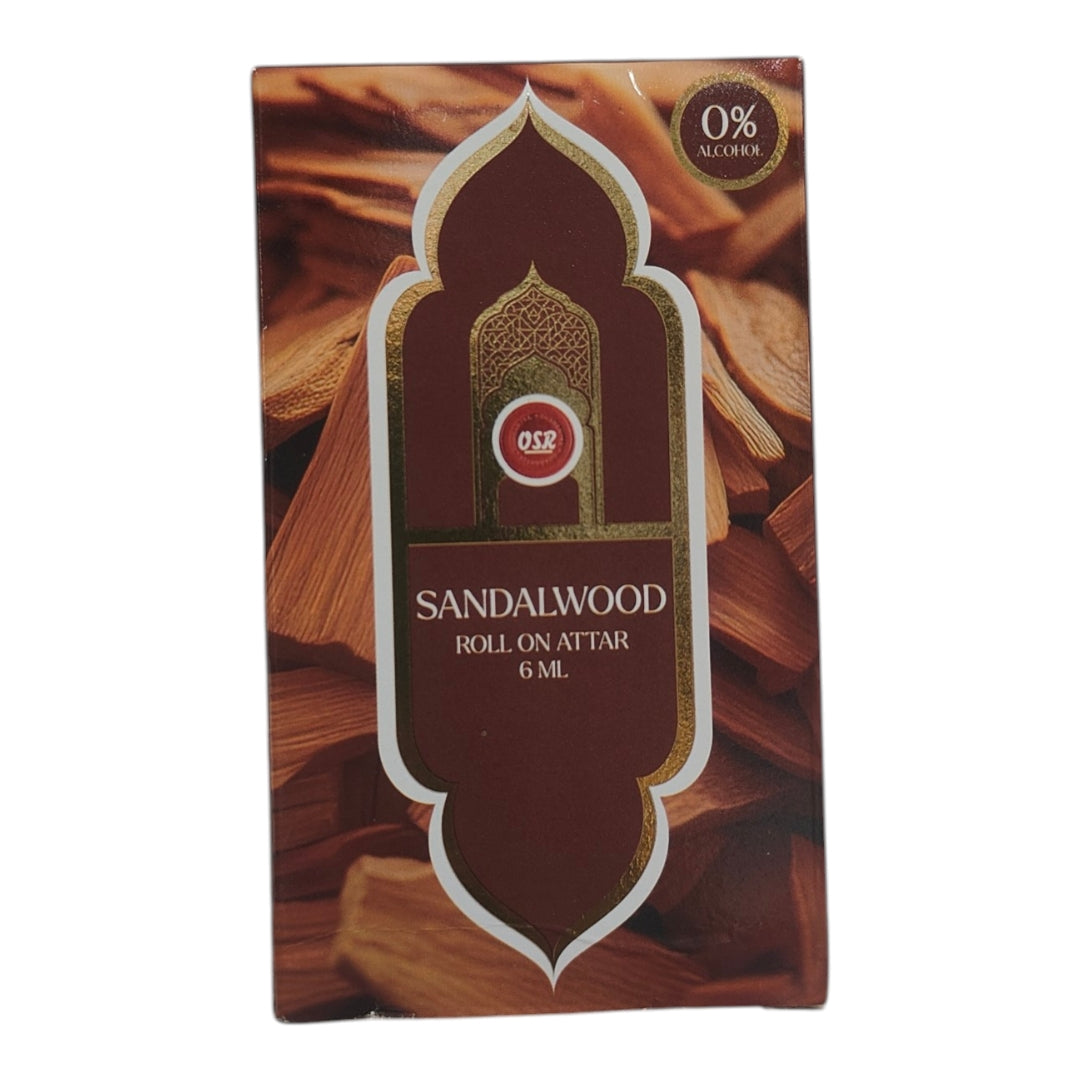 OSR Sandalwood  Roll on Attar 6 ml - Alcohol-free concentrated perfume oil