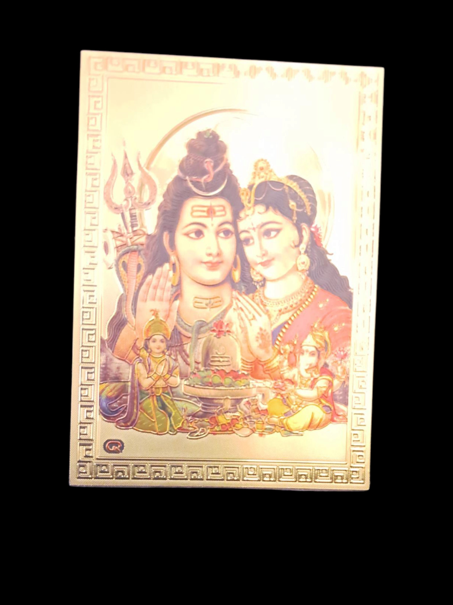 Parvathi Parmeshwar Parivar with Ganesh & Karthikeya Frdige Magnet 6.25 X 8.5 Cms