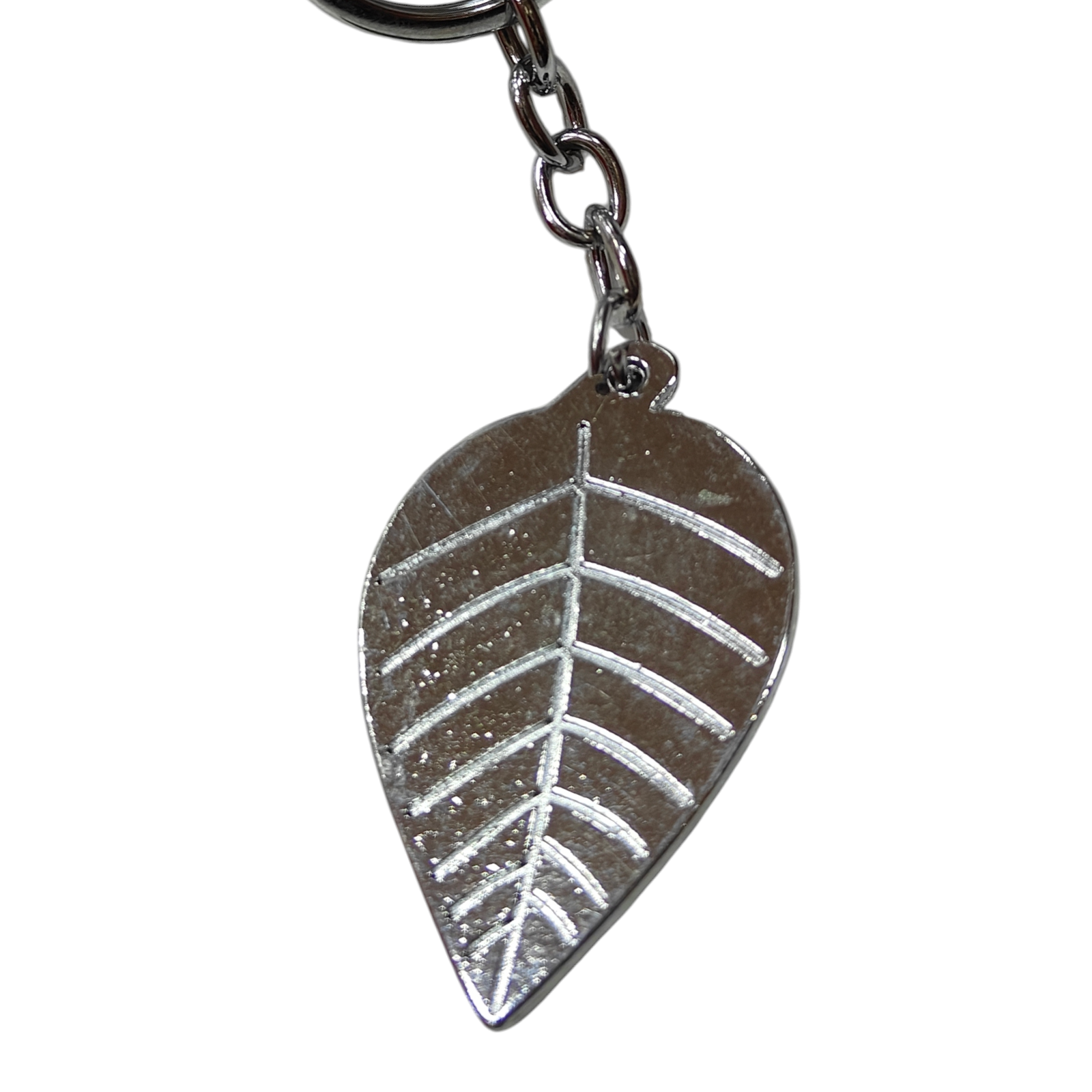 Sri Ganesh on  Pipal Leaf Silver Metal Key Chain - Sri Ganesh Chathurthi spiritual Return Gift