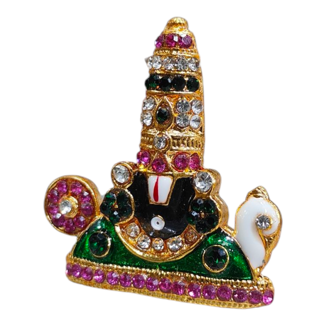 Sri Balaji Holy Face Stone art work Car Dashboard show piece - Pooja Worship & spiritual Gift