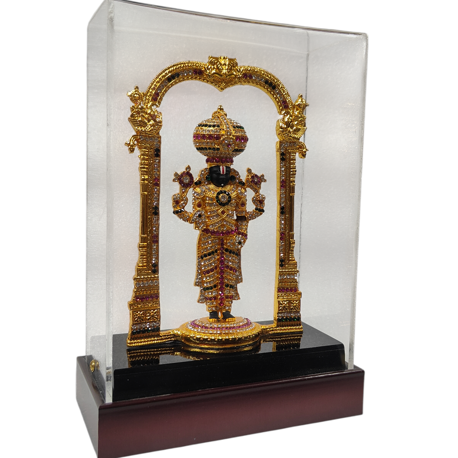 Tirupati  Balaji White colour Stone Work Decorative Fibre  Idol for Home & Spiritual decorative and devotional Show Piece 7 inches