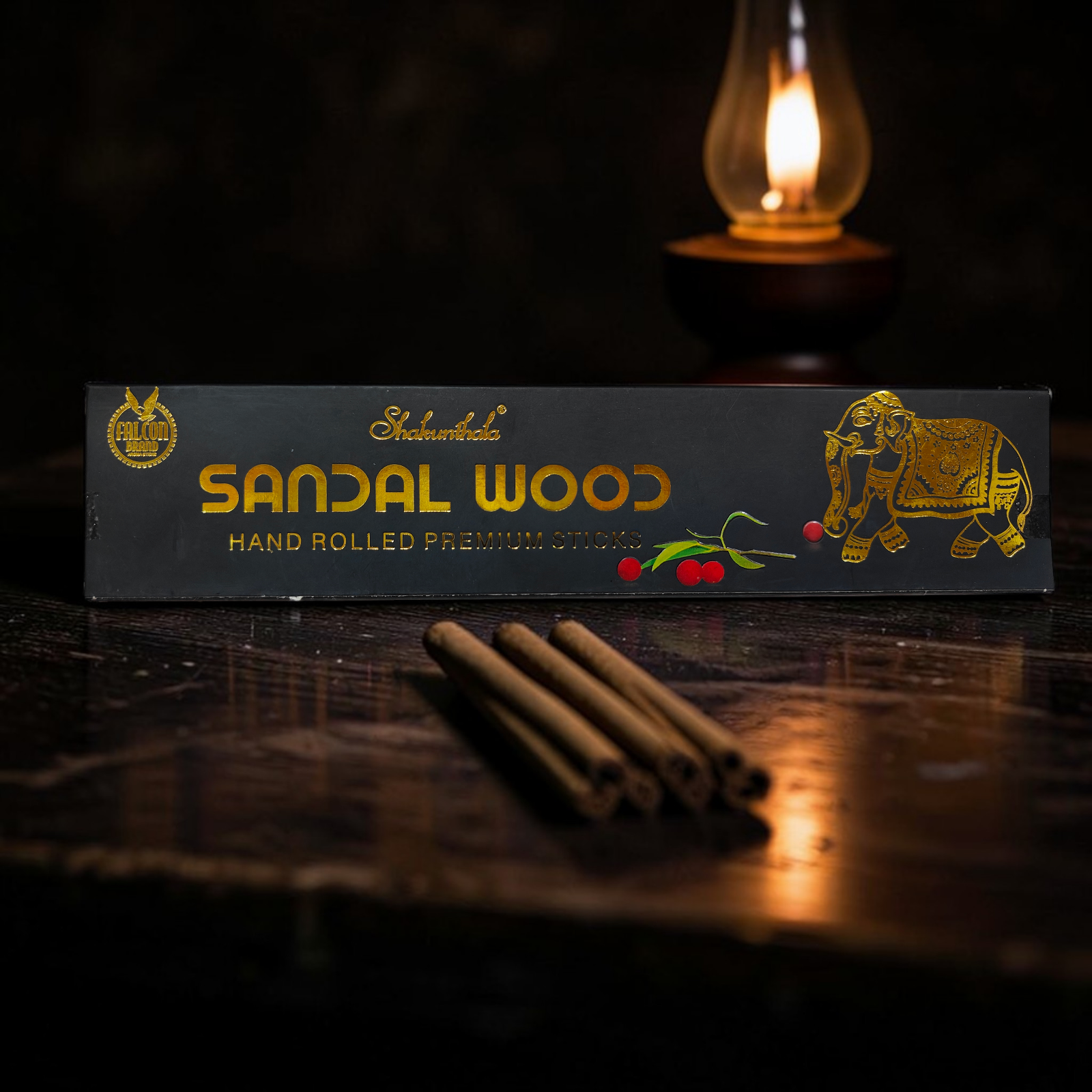 Shakunthala  Sandal Wood Hand Rolled Premium Sticks - Traditional Chandan Agarbatti for Meditation & Pooja