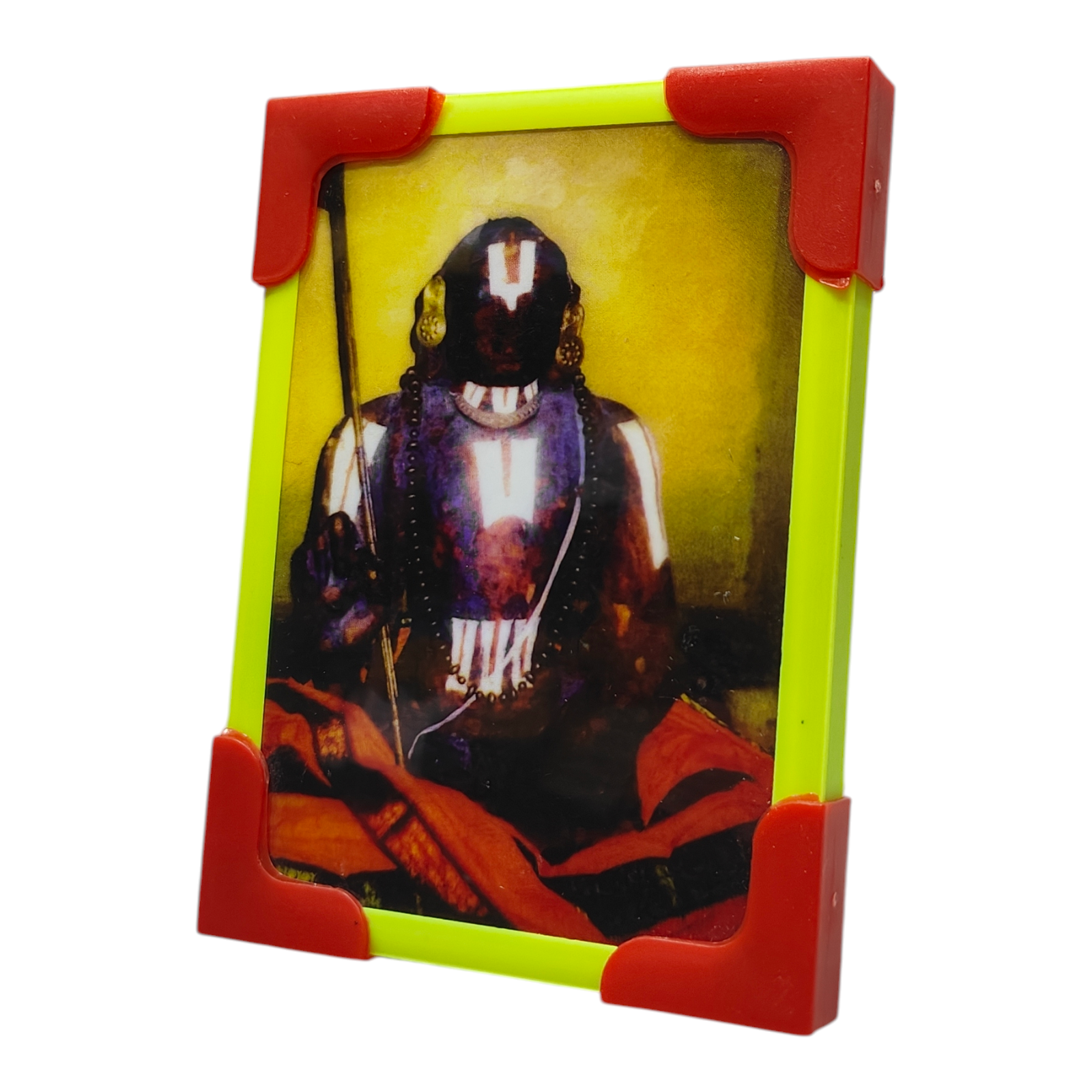 Srirangam Moolava Swami Ramanujar Photo Frame Table Top Showpiece 4 x 3 inch - Home Décor & Utsav Gifting